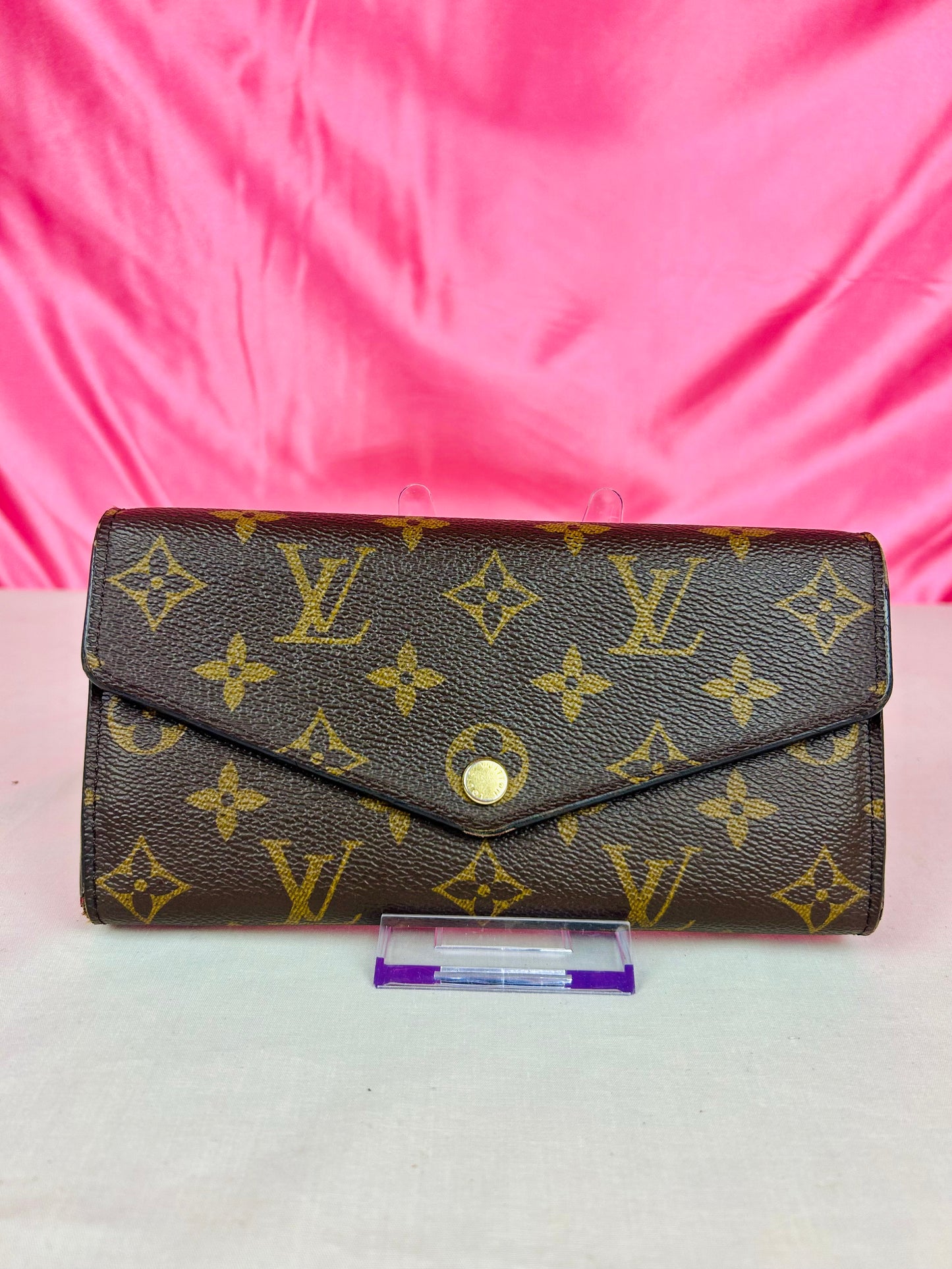 Sarah Wallet New Model Monogram/Berry