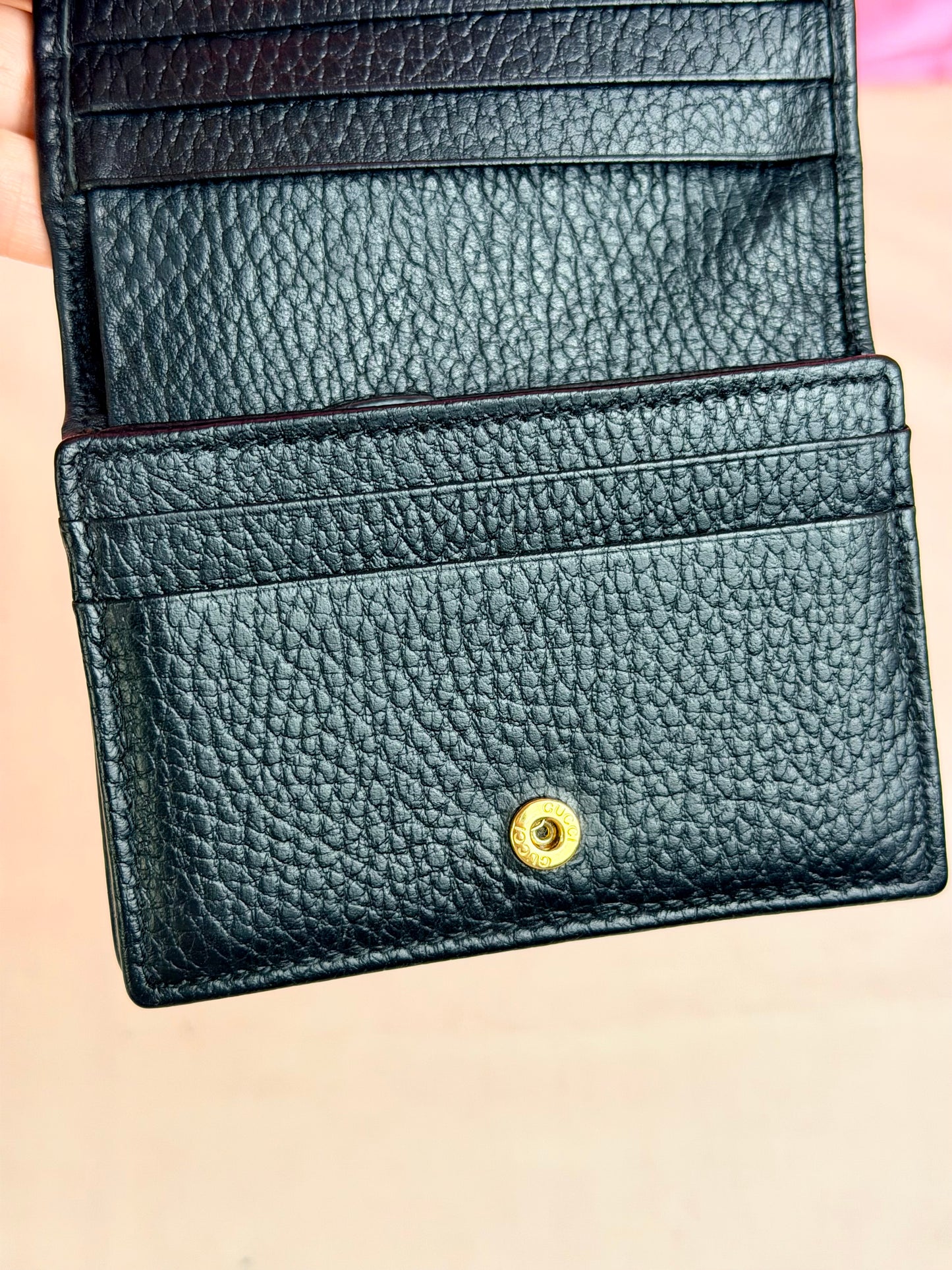 Black Gucci Marmont Compact Wallet