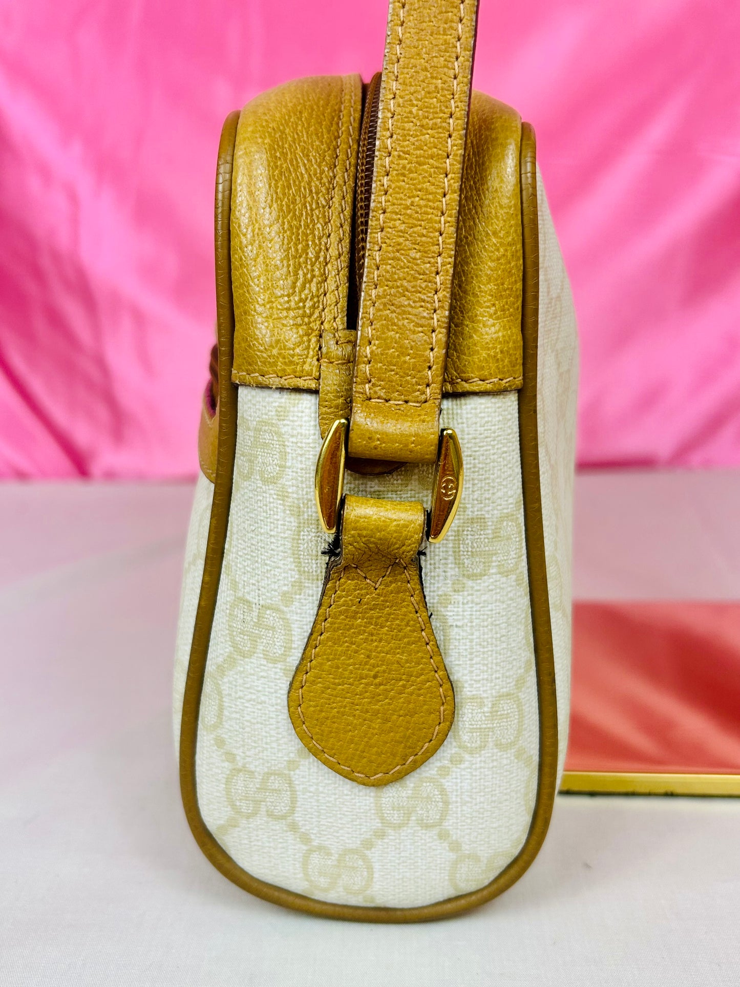 White Rectangular Gucci Supreme