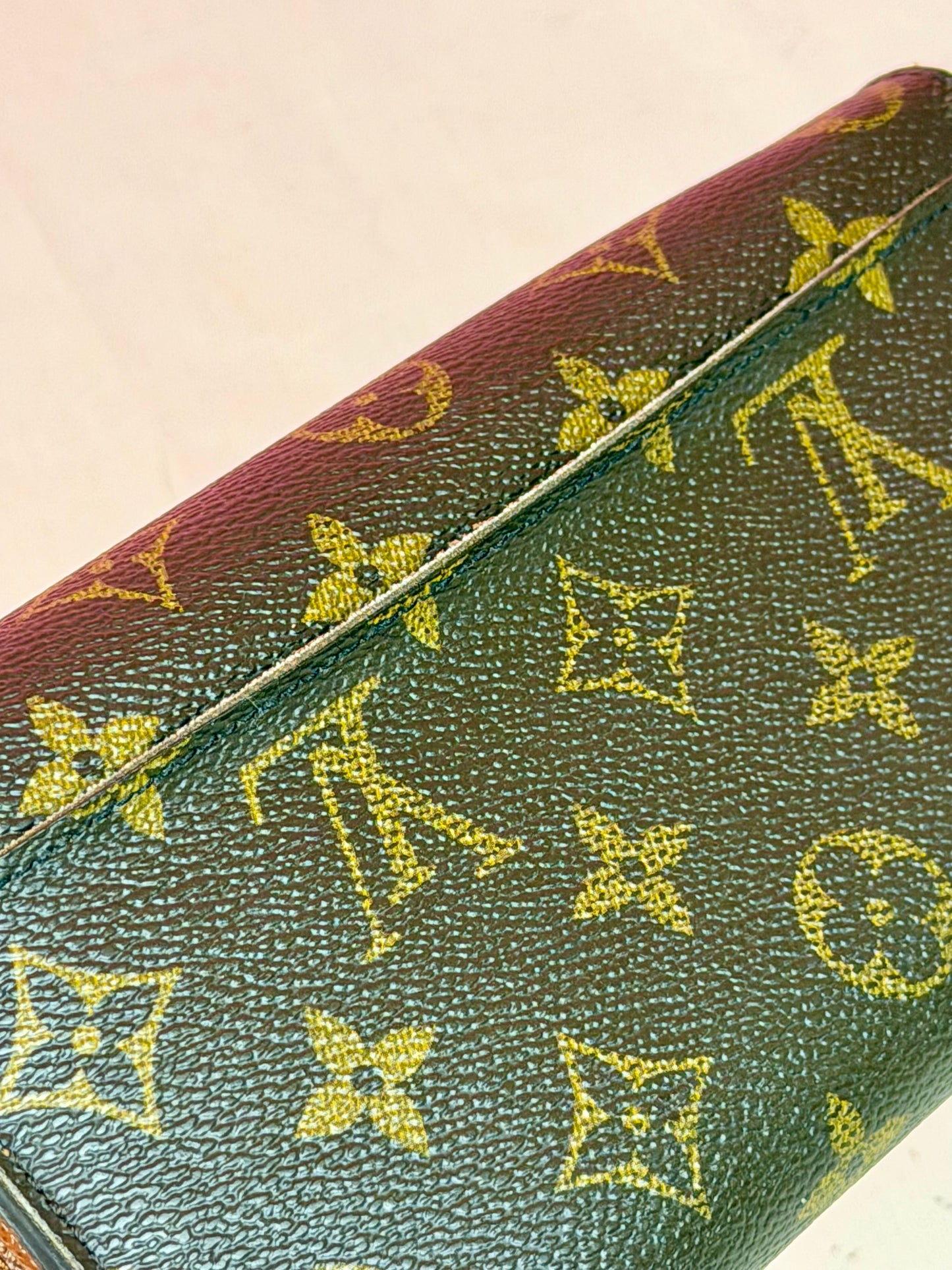 Sarah Wallet in Mono/Brown