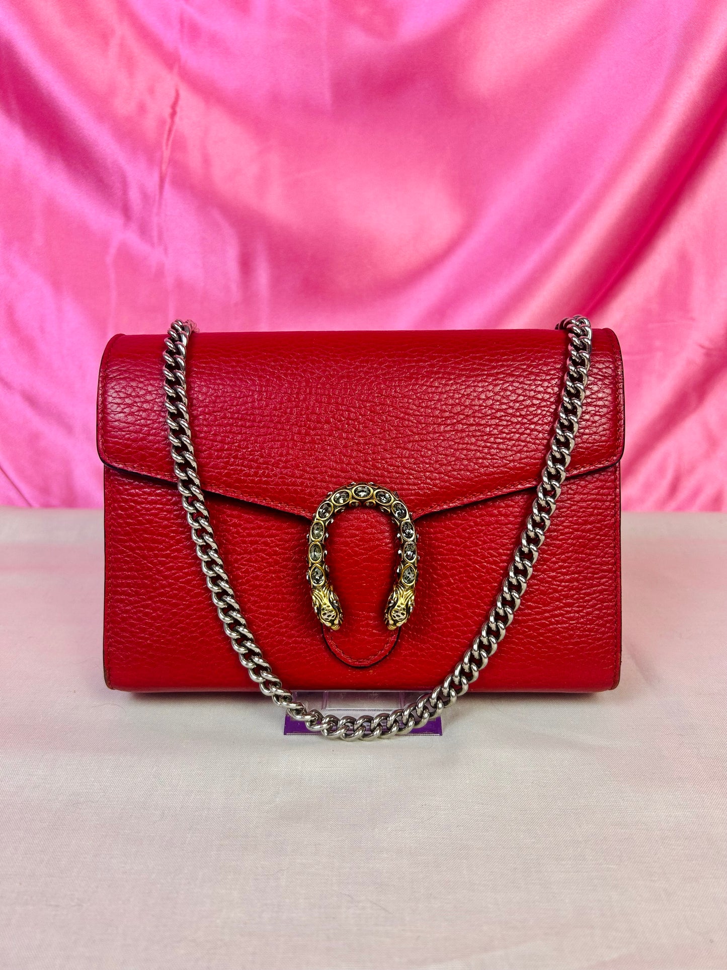 Gucci Red Dionysus Mini Chain Wallet