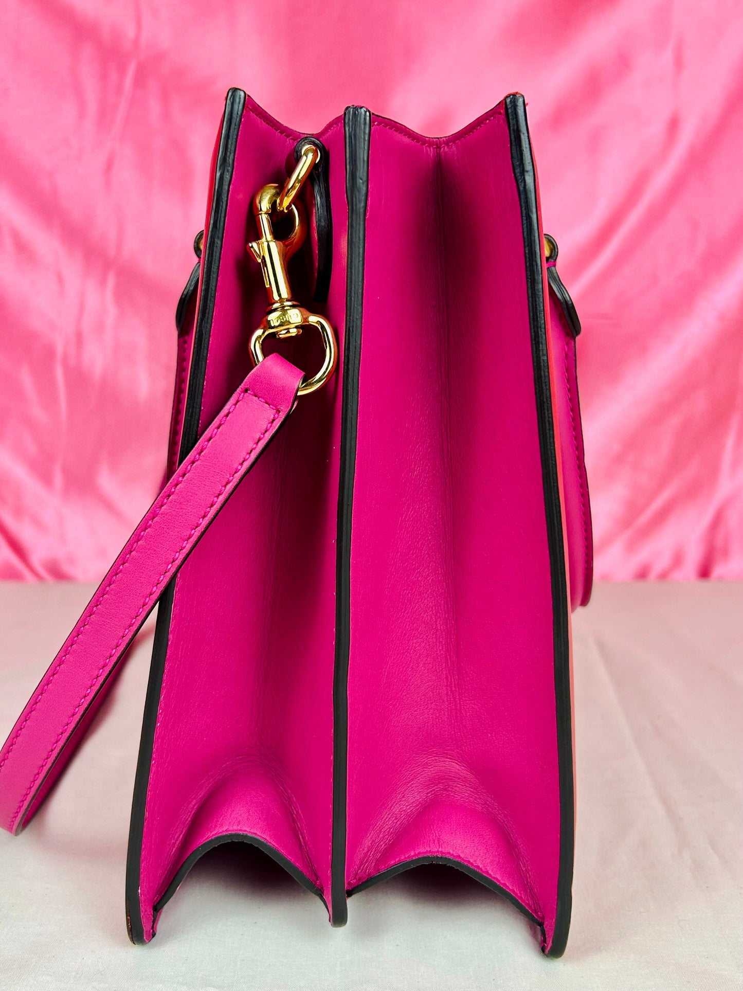 Gucci Red and Pink Open Top Tote