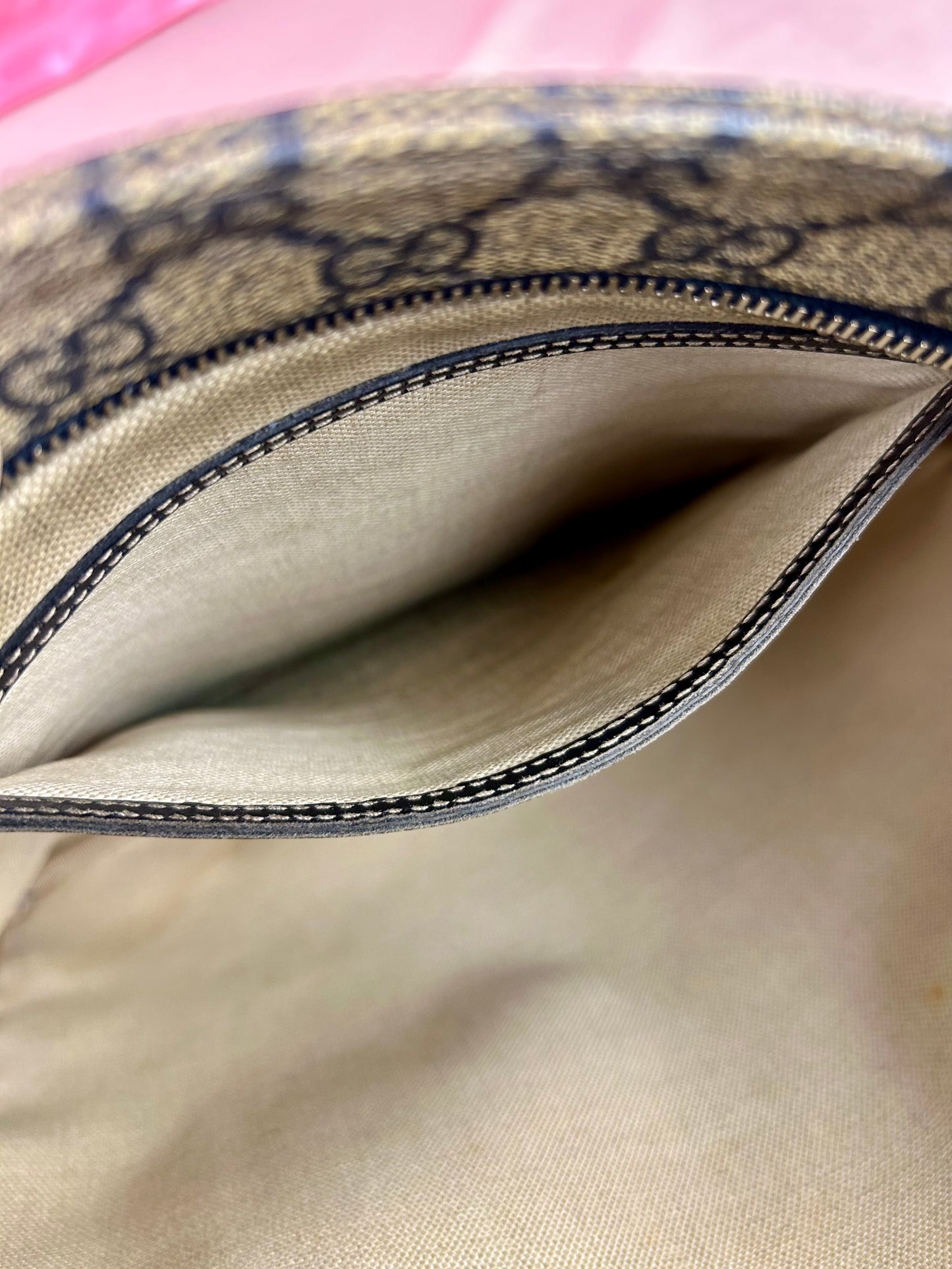 Large Navy Gucci Supreme Crossbody