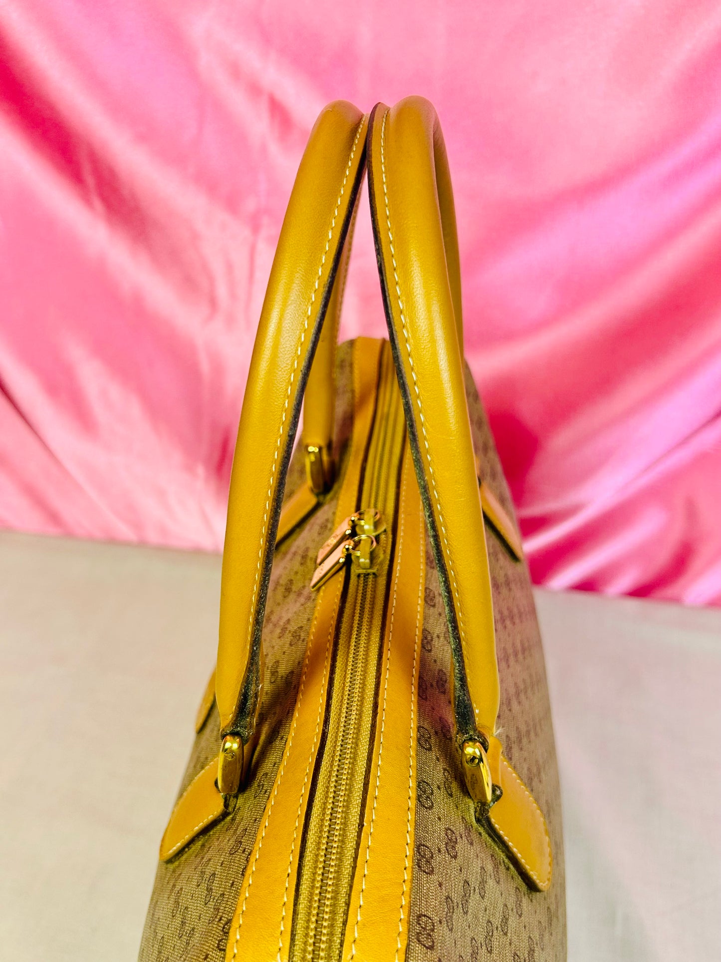 Yellow Micro Gucci Two-Way Shoulder Bag