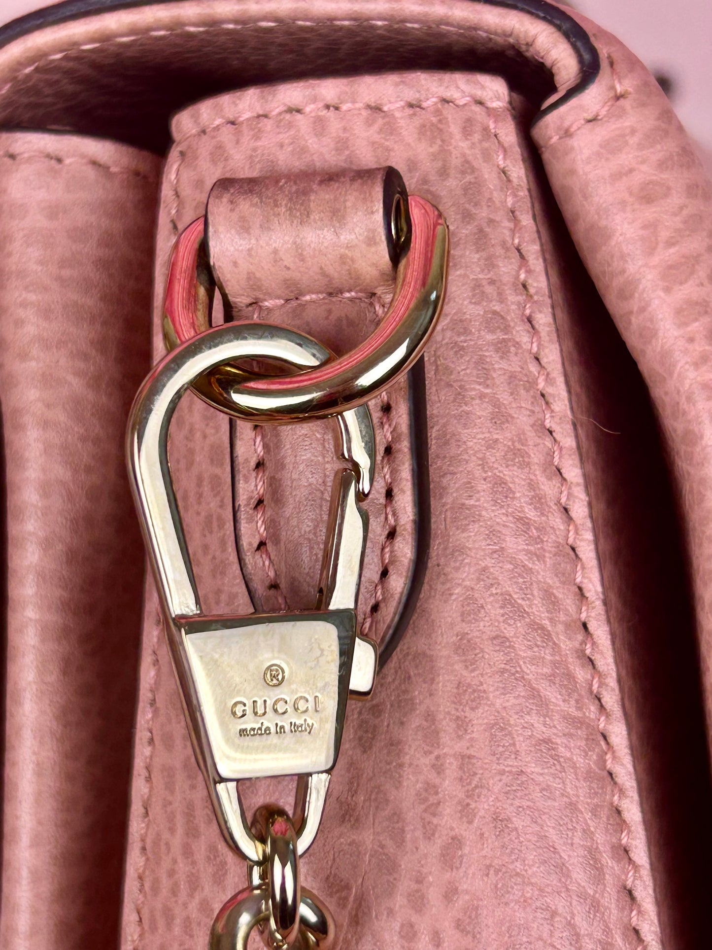 Pink Interlocking Top Handle Gucci