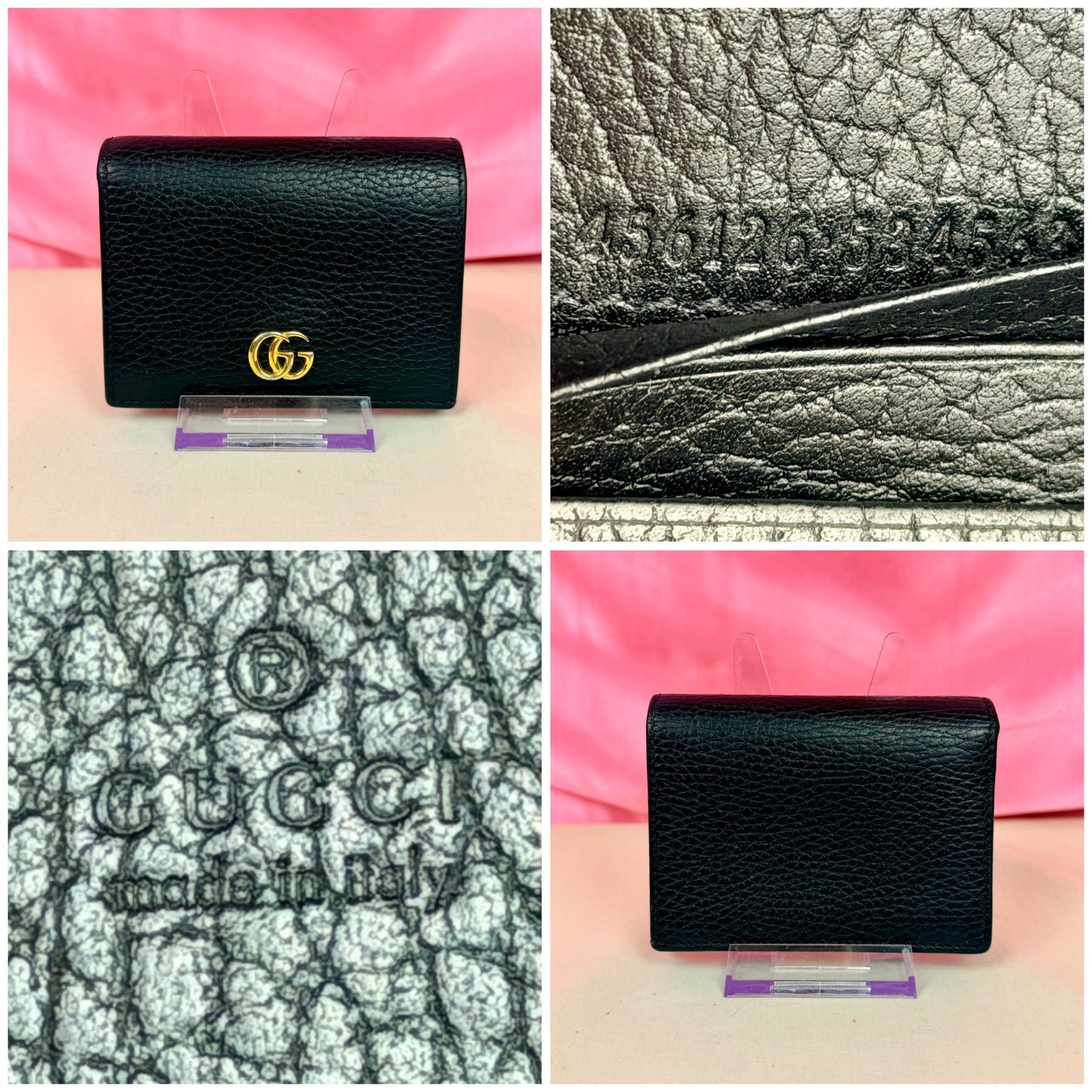 Black Gucci Compact Wallet