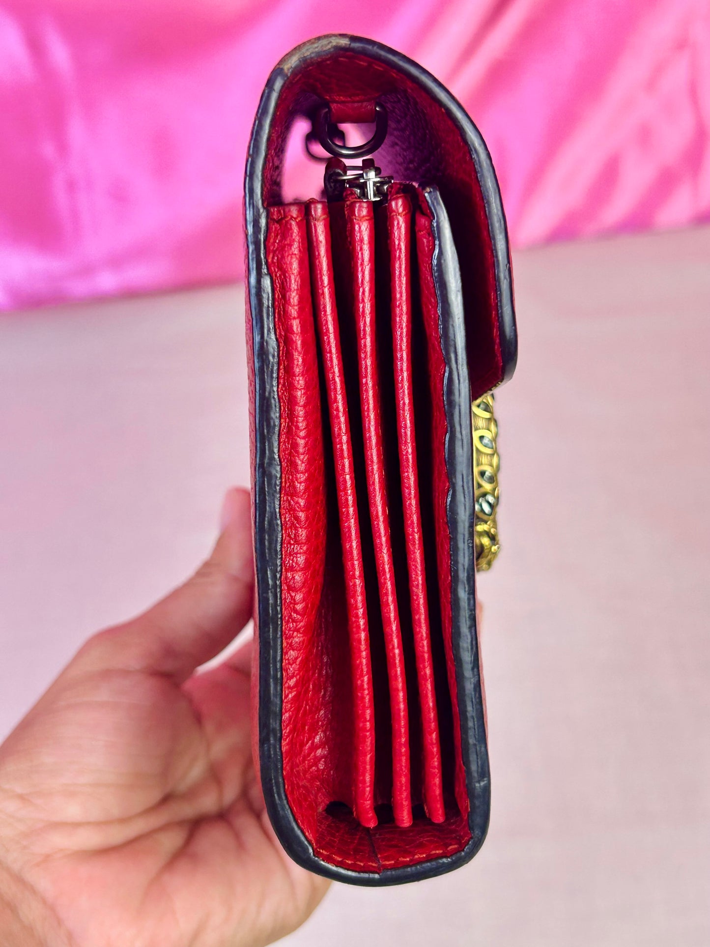 Gucci Red Dionysus Mini Chain Wallet