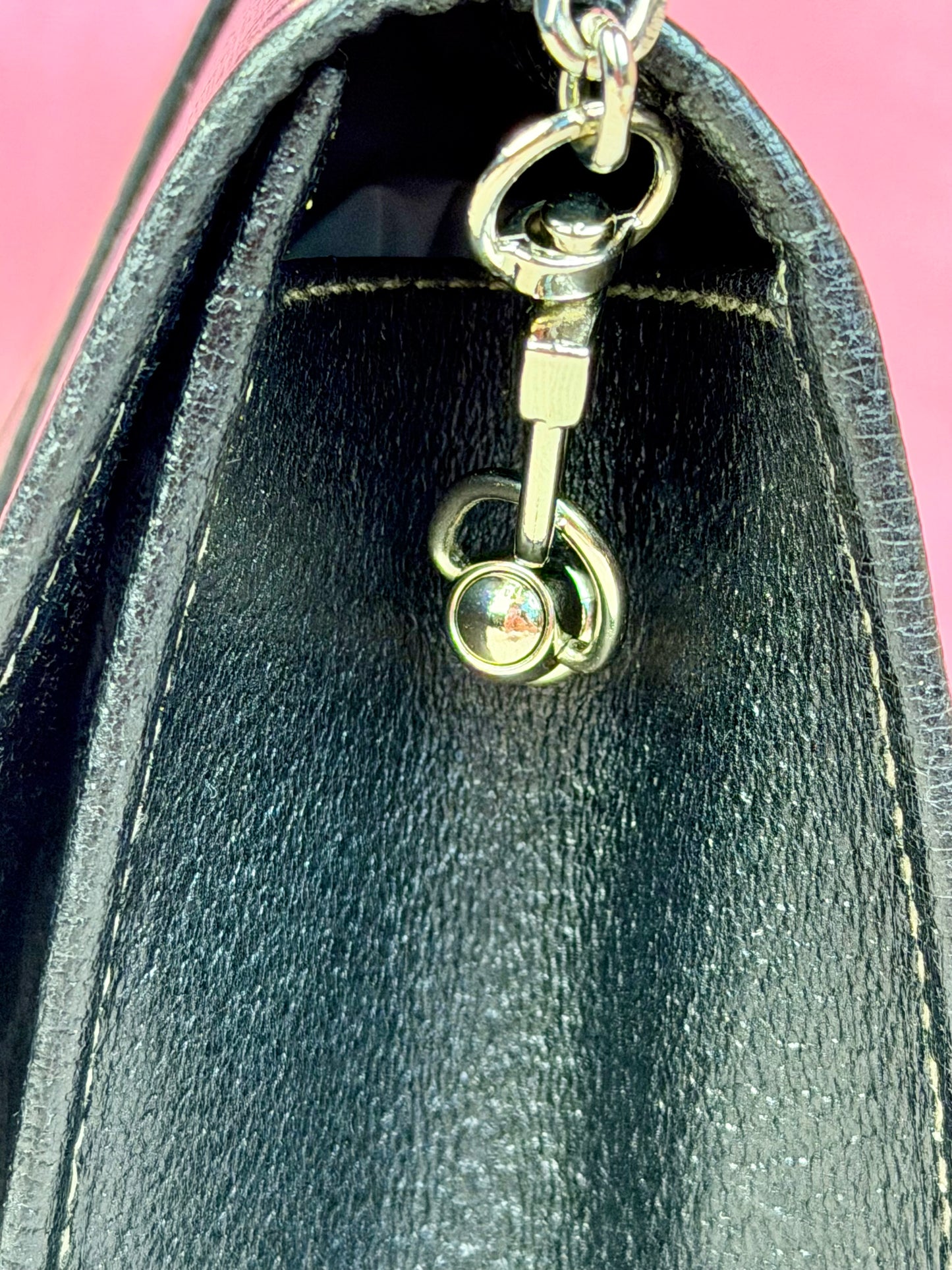 Black Sherry Line Clutch on Chain