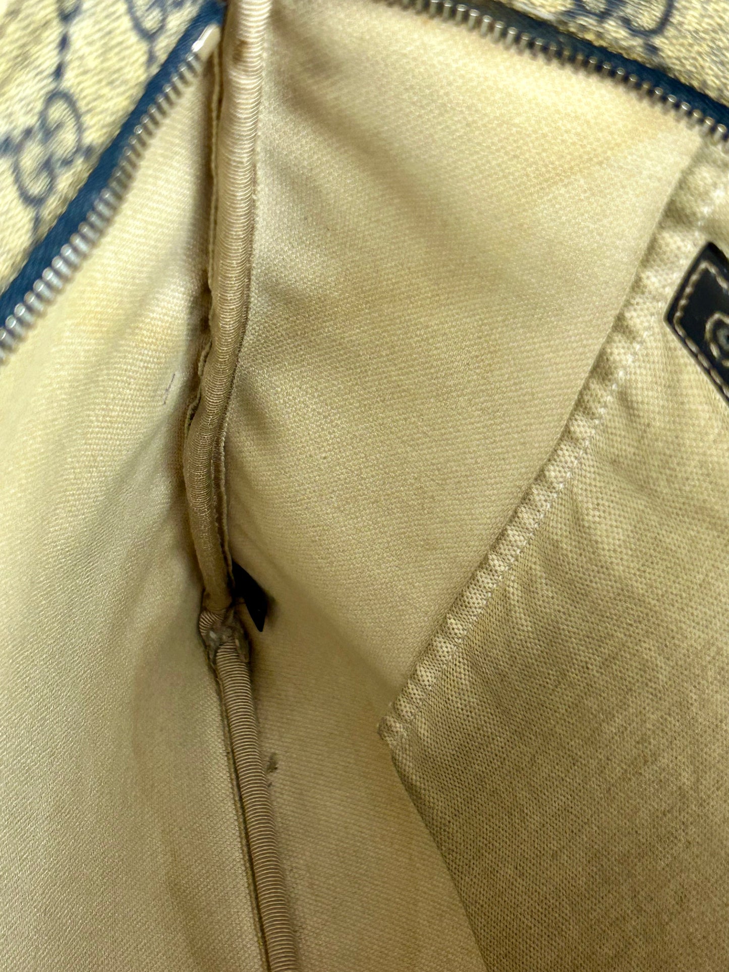 Large Navy Gucci Supreme Crossbody