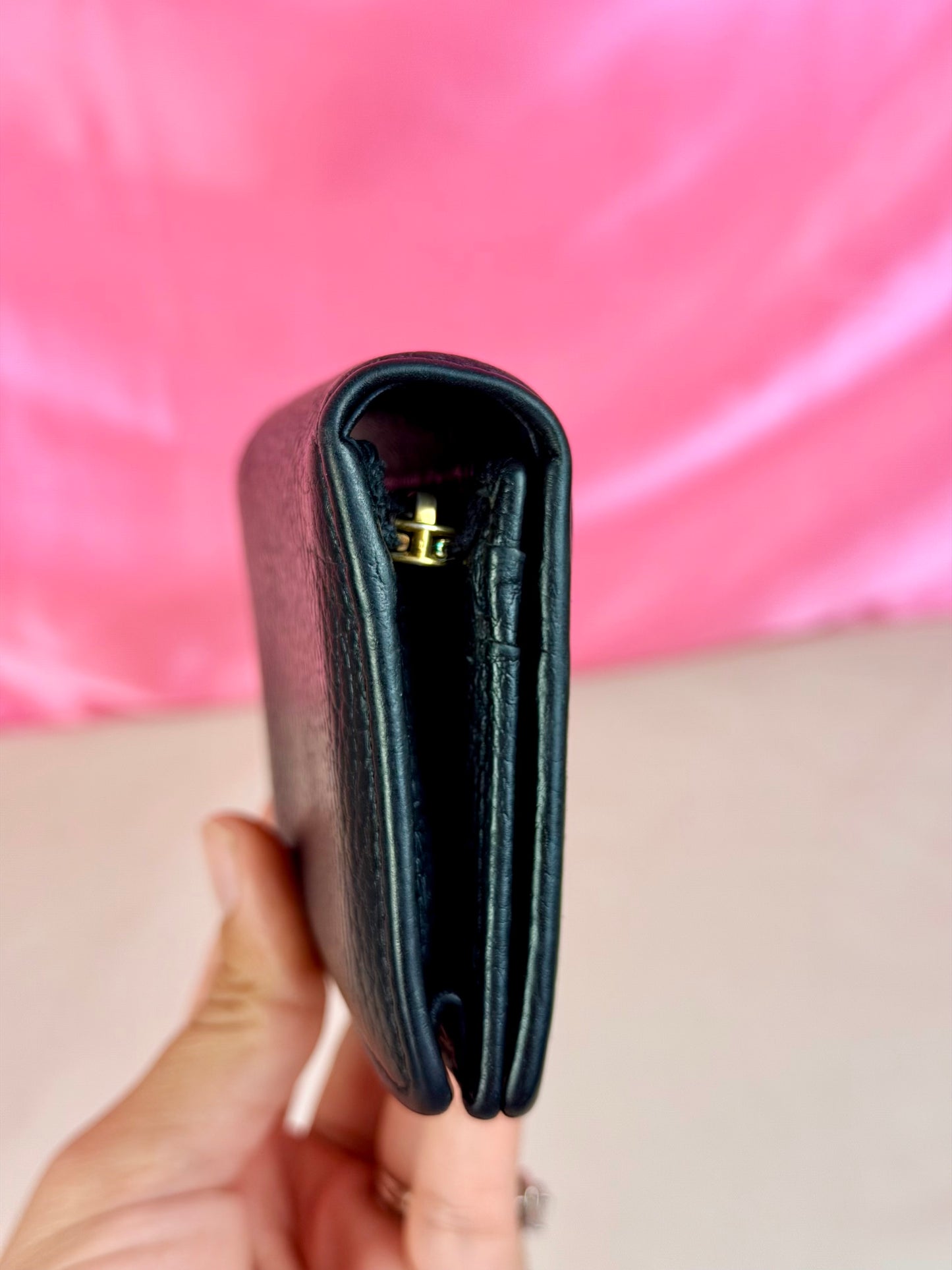 Black Gucci Marmont Compact Wallet