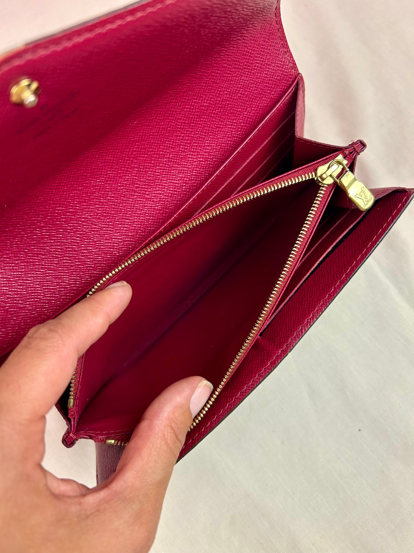 Sarah Wallet New Model Monogram/Berry