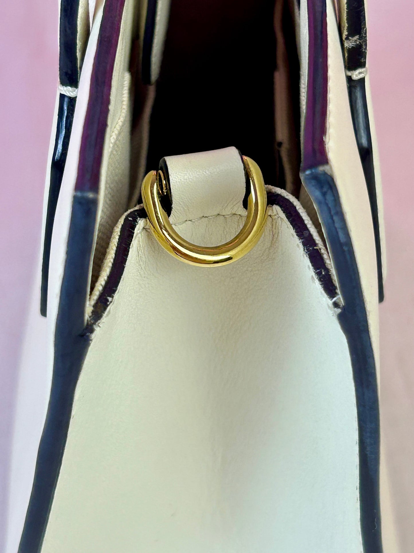 Small White Gucci Ribbon Tote