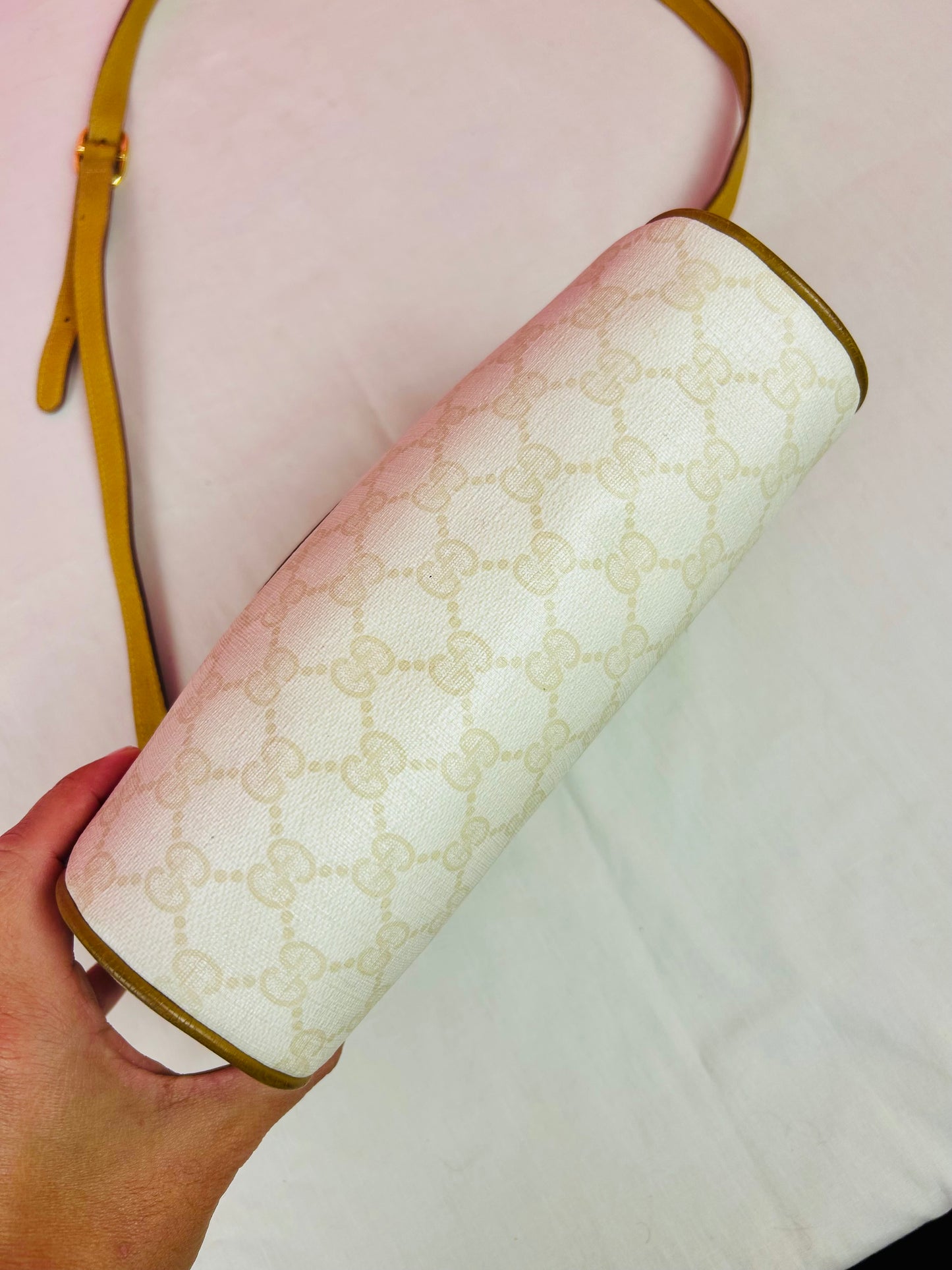 White Rectangular Gucci Supreme