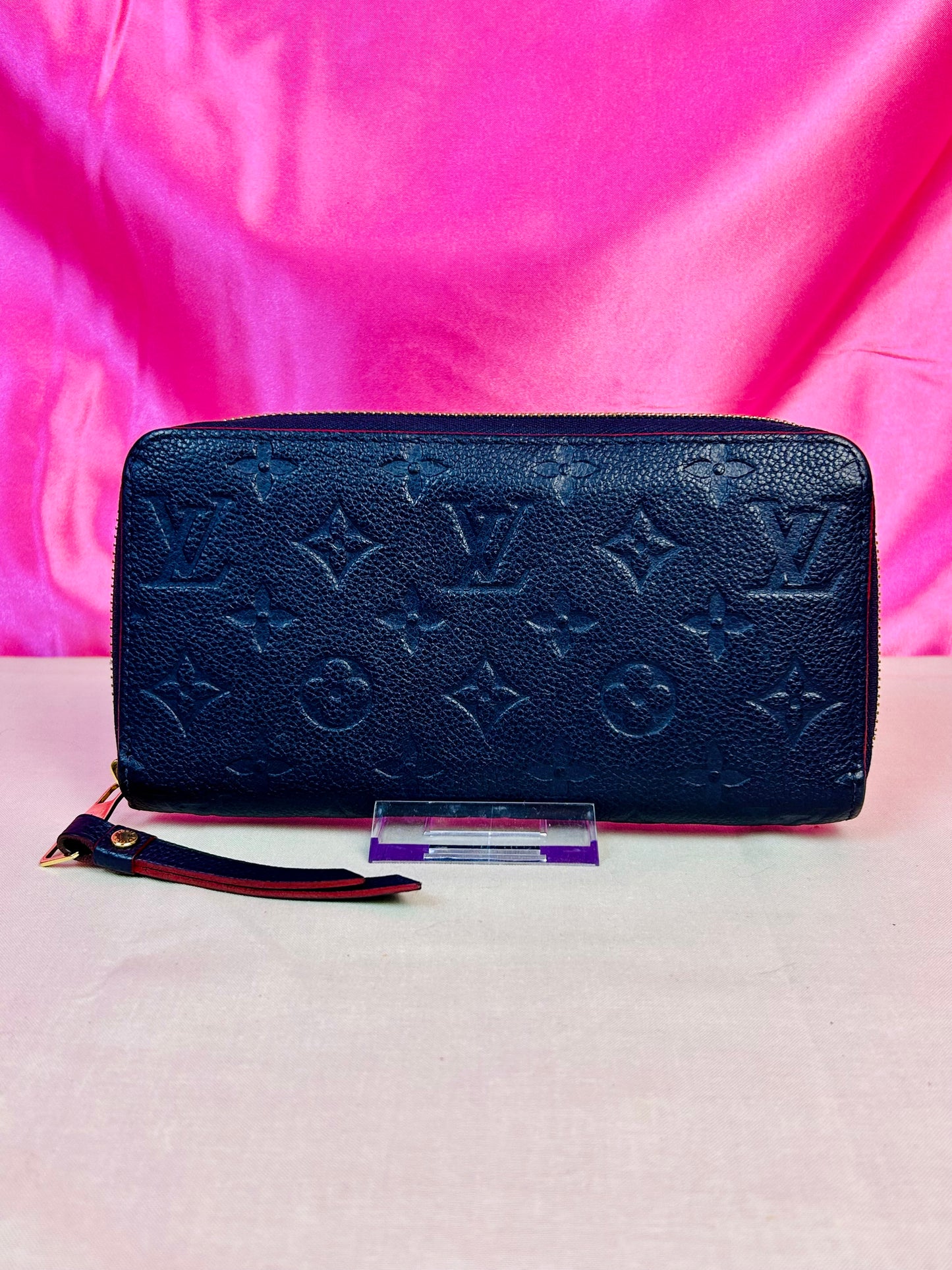 Navy Empreinte Zippy Wallet