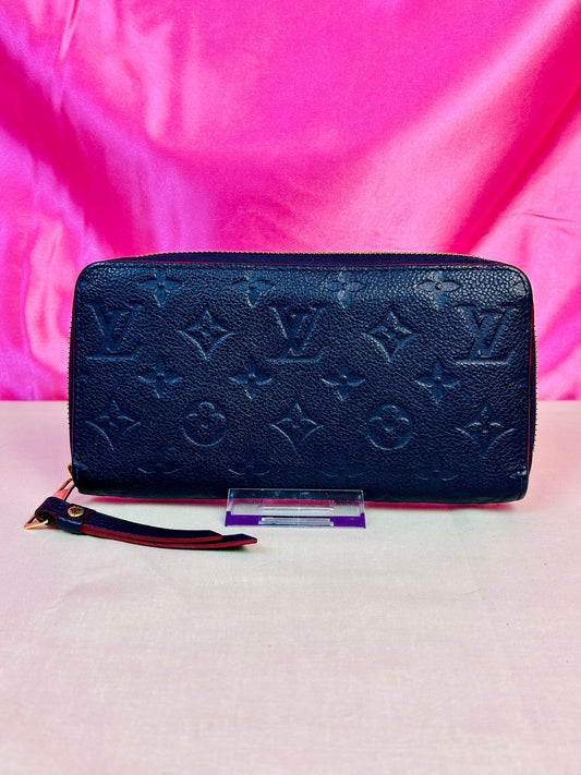 Navy Empreinte Zippy Wallet