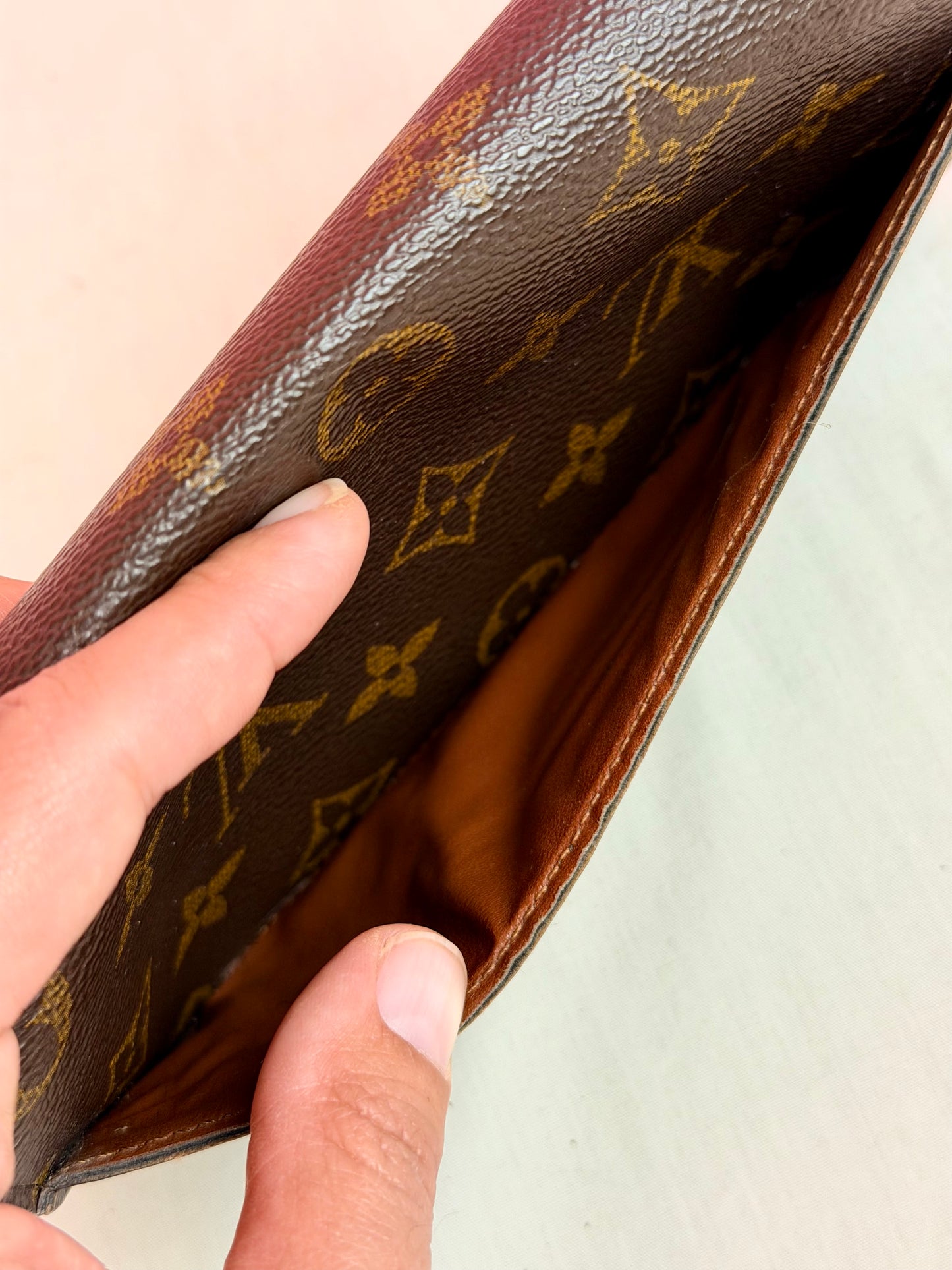 Sarah Wallet NM in Monogram/Brown