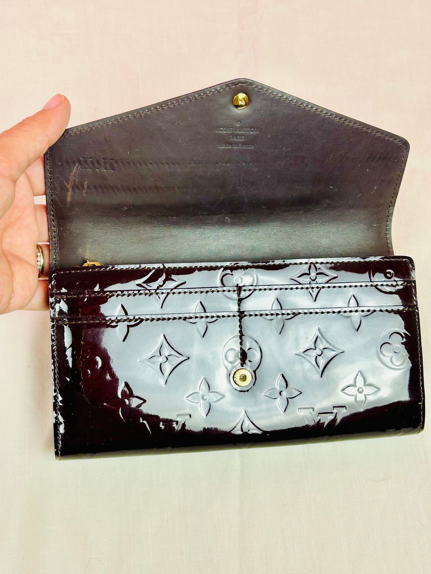 Dark Plum Vernis Sarah Wallet