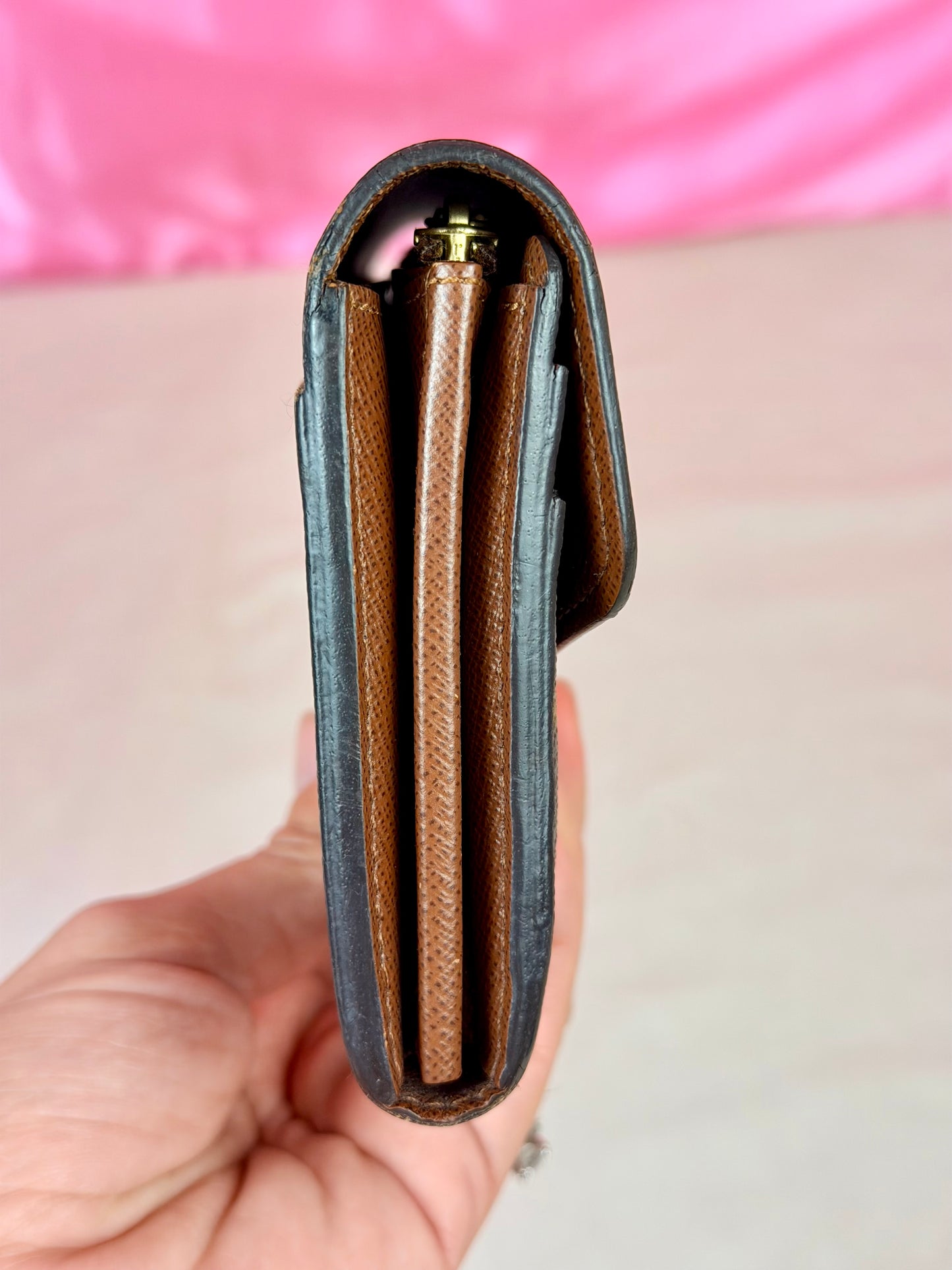 Sarah Wallet NM in Mono/Brown