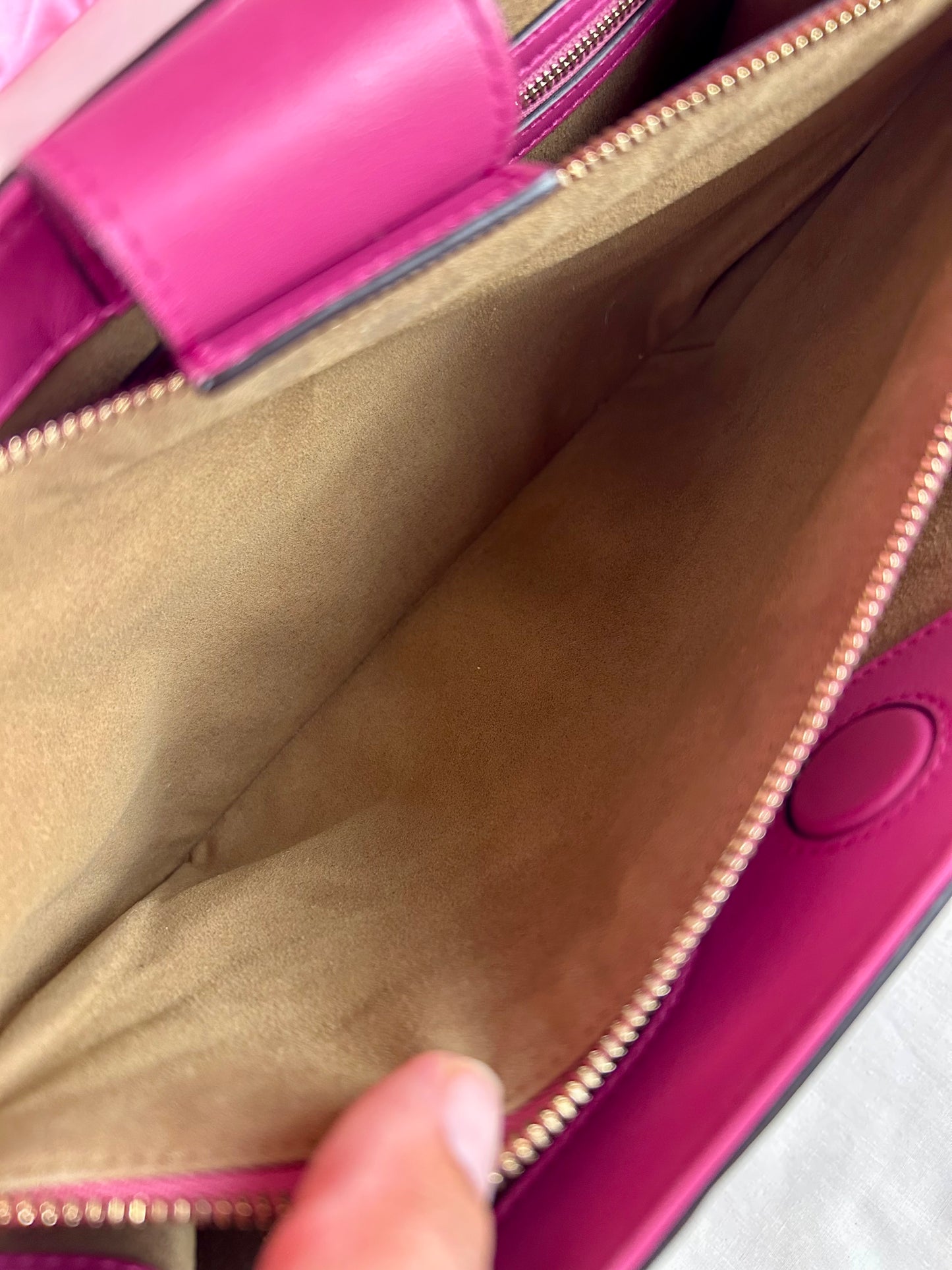 Gucci Red and Pink Open Top Tote