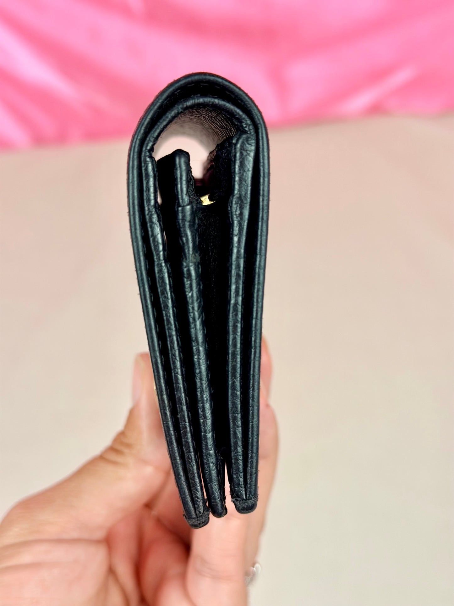Black Gucci Compact Wallet