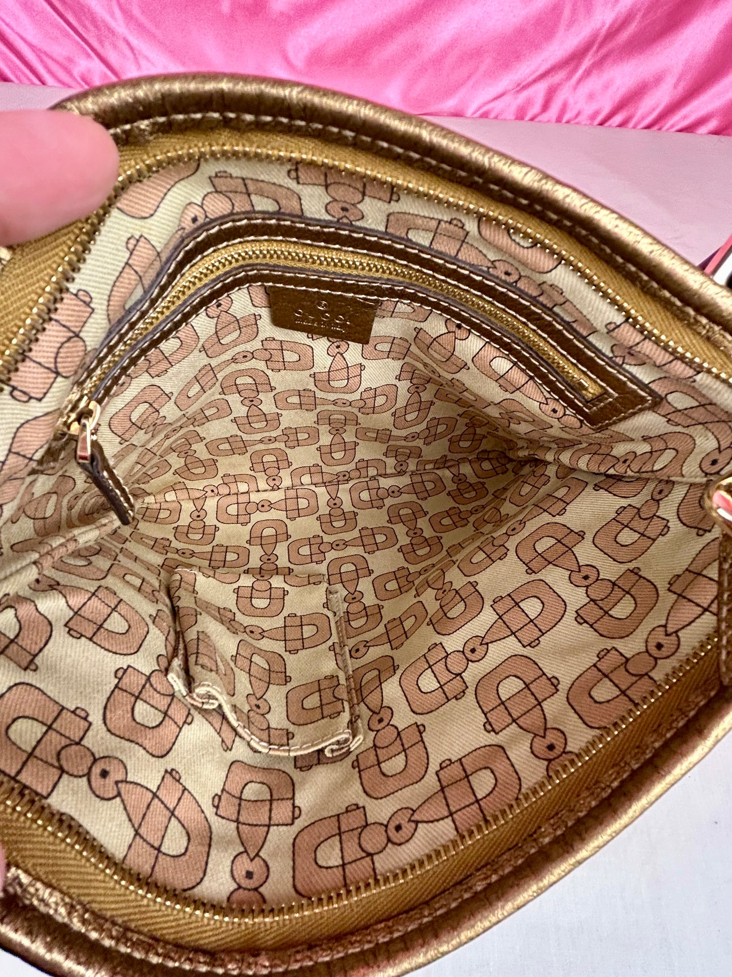 Gucci Bronze Ribbon Crossbody