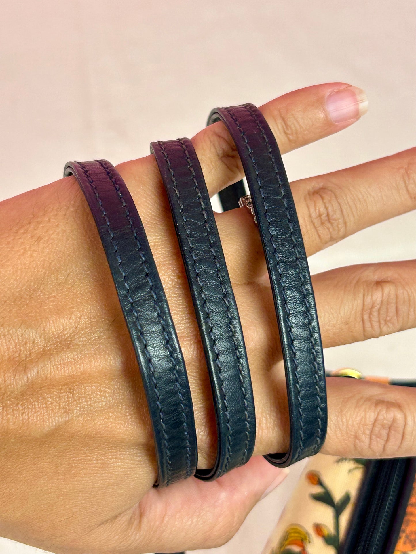 Vintage Floral and Navy Gucci Crossbody