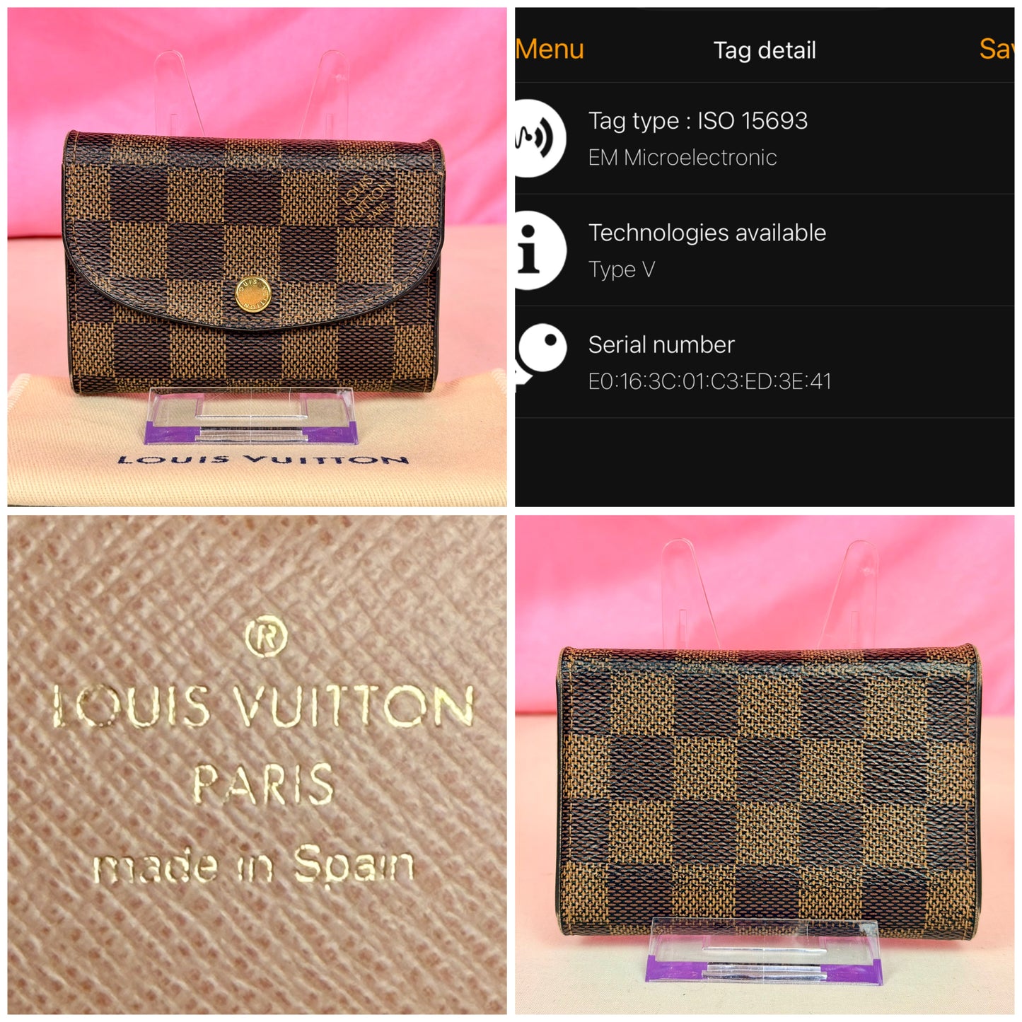 Rosalie Card Case in DE/Rose