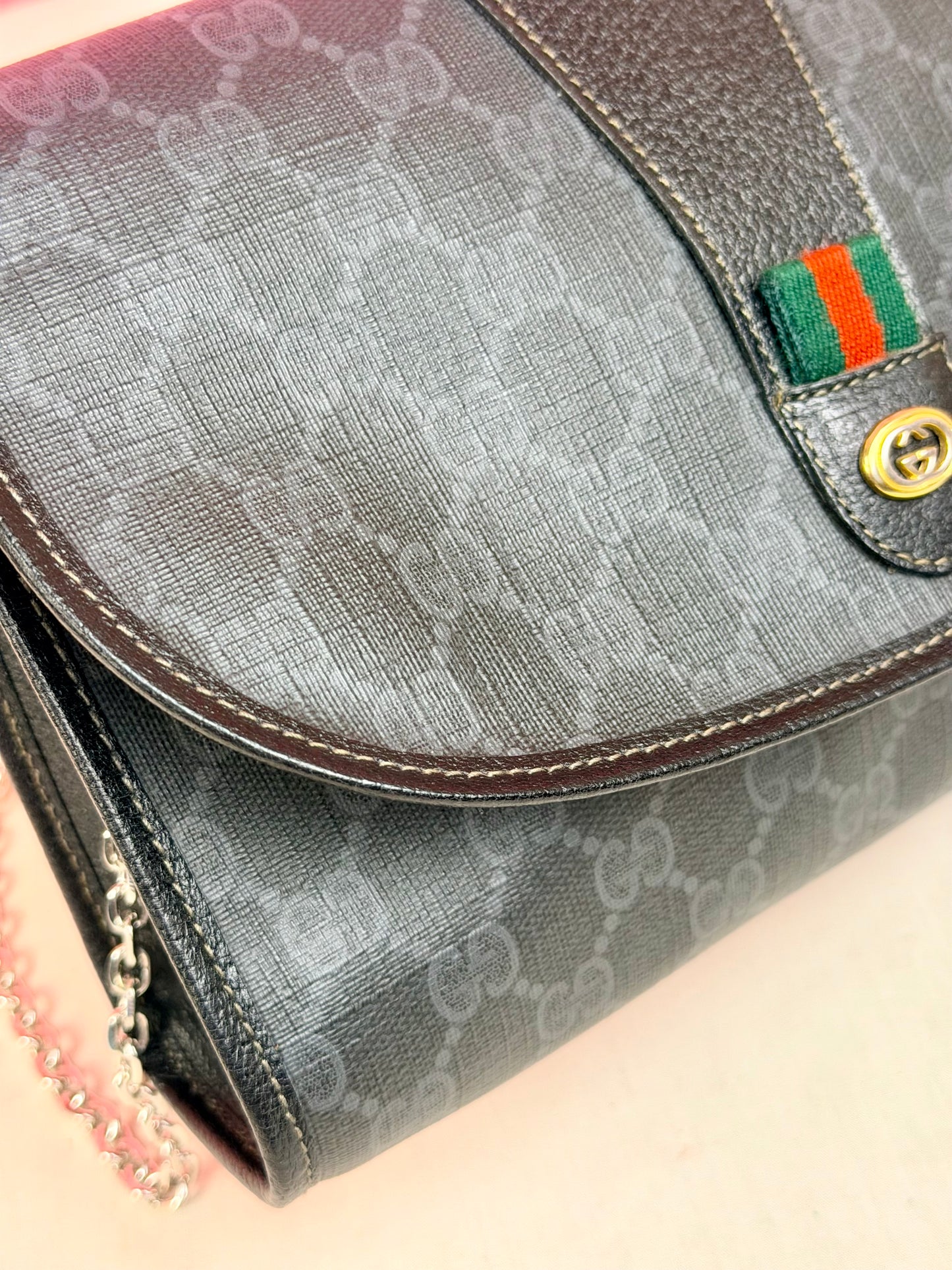 Black Sherry Line Clutch on Chain