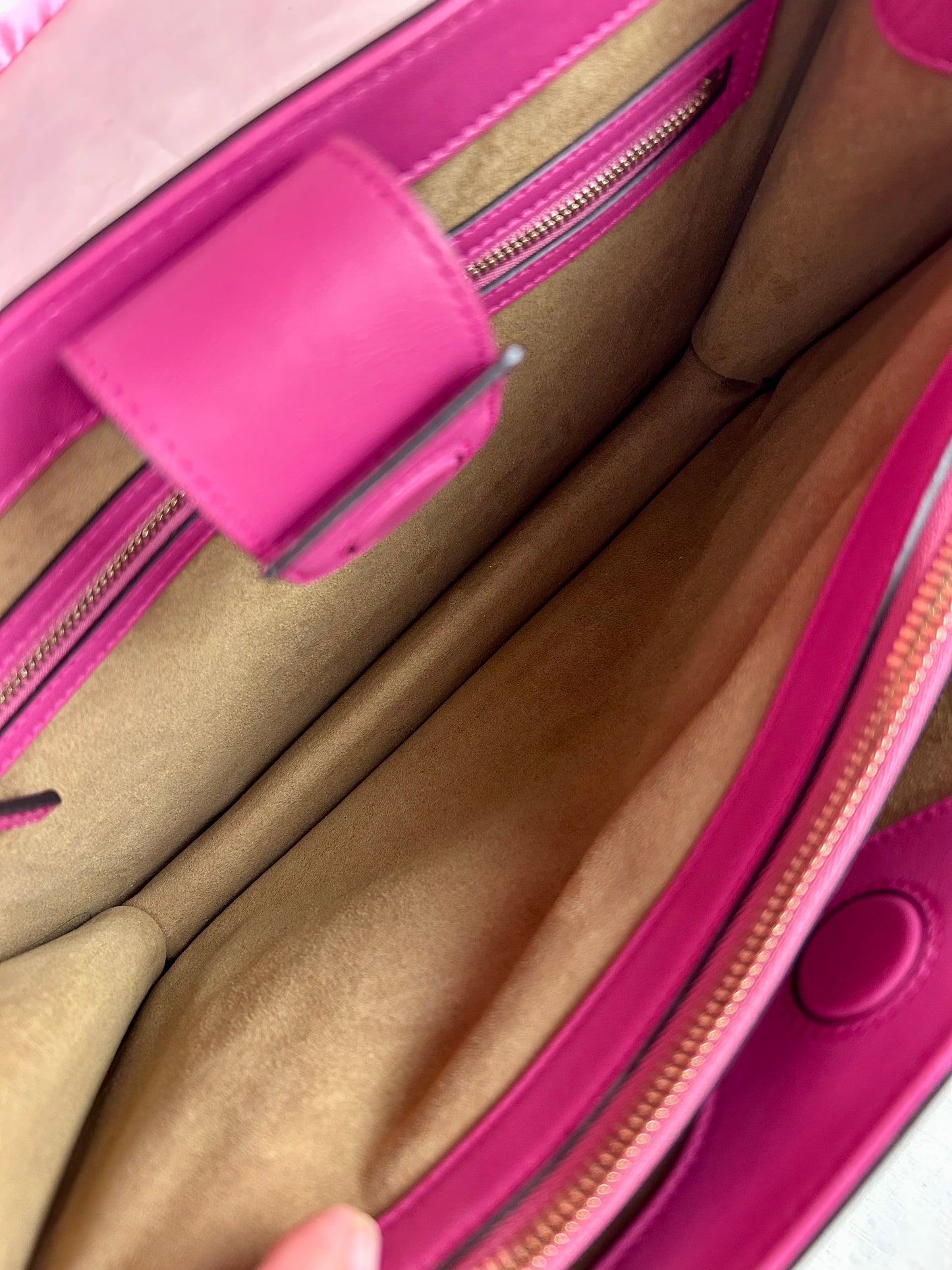 Gucci Red and Pink Open Top Tote