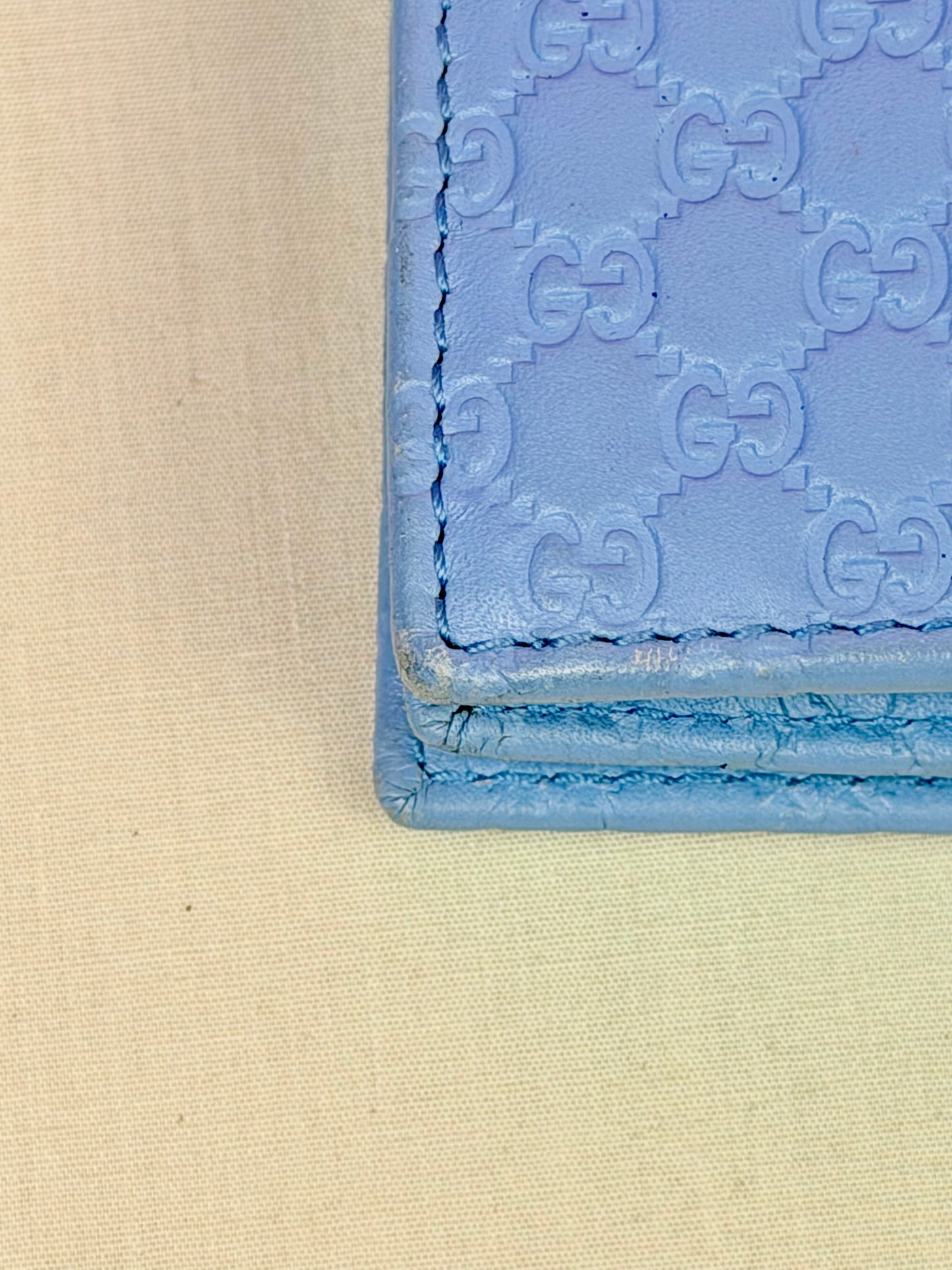 Blue Microguccimissia Wallet on Strap