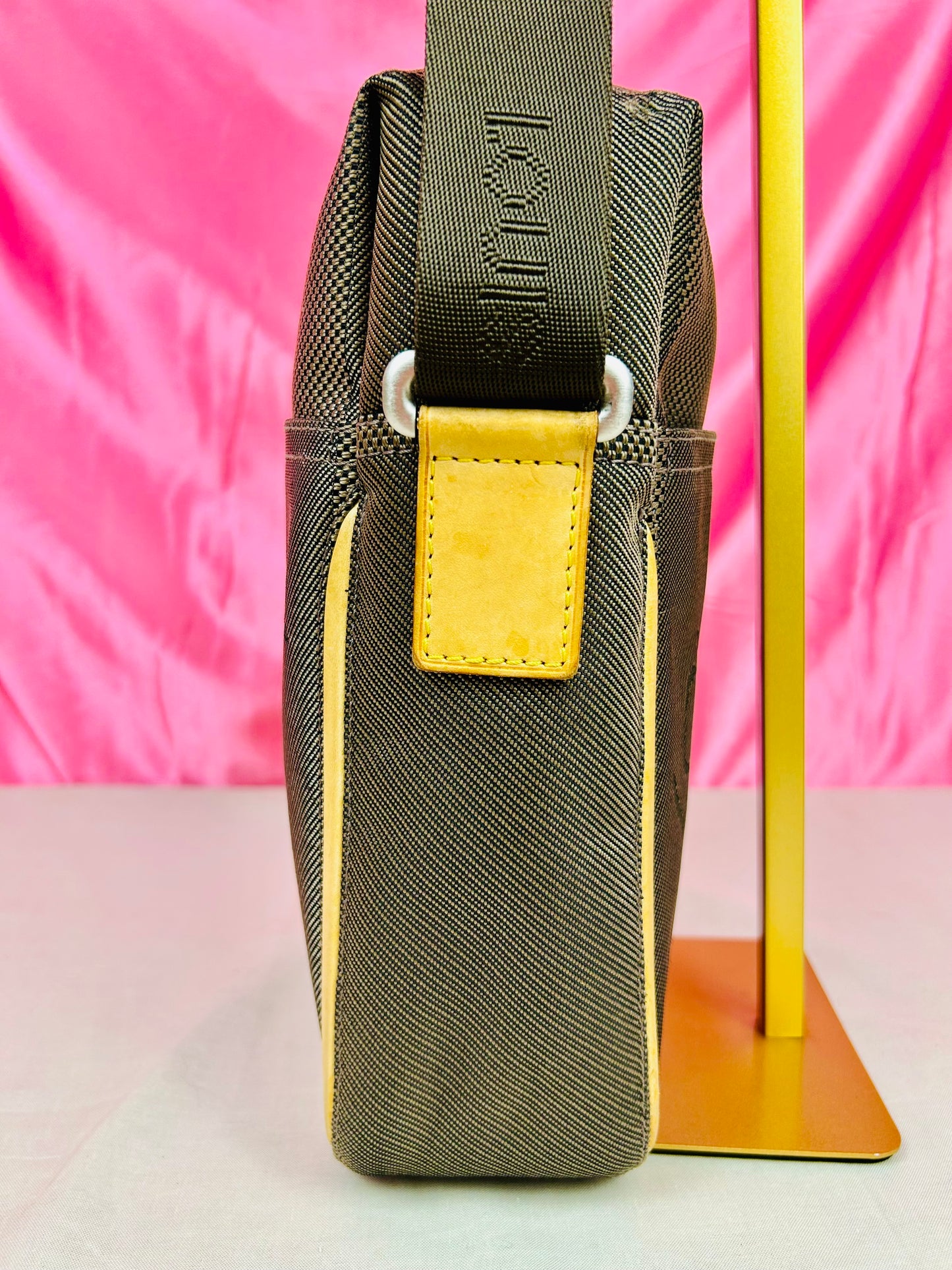 Citadin Terre Brown Damier Crossbody