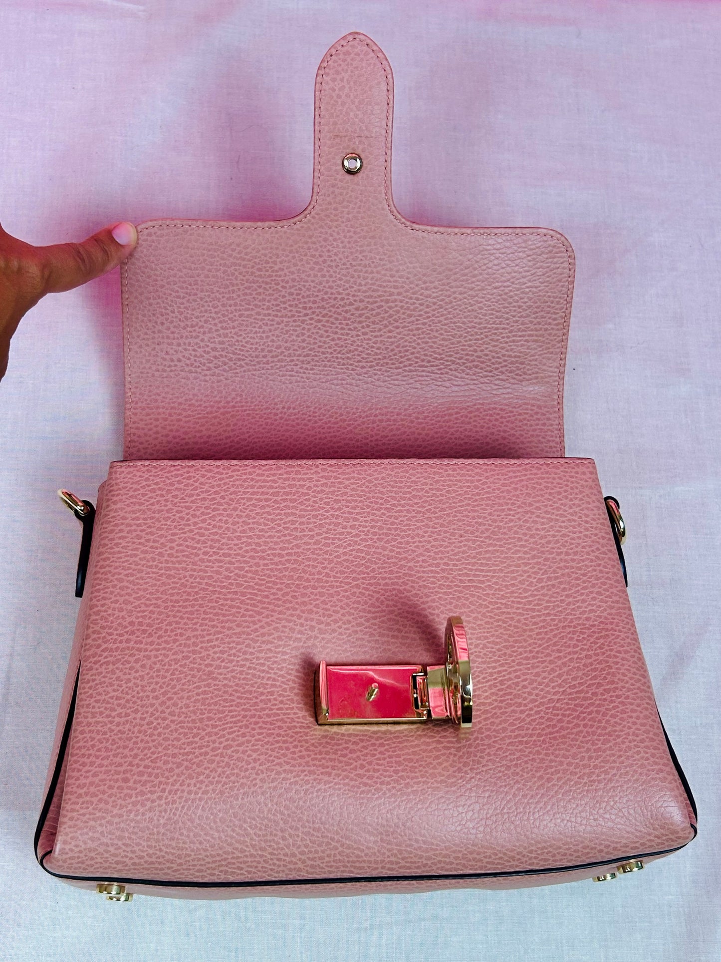 Pink Interlocking Top Handle Gucci