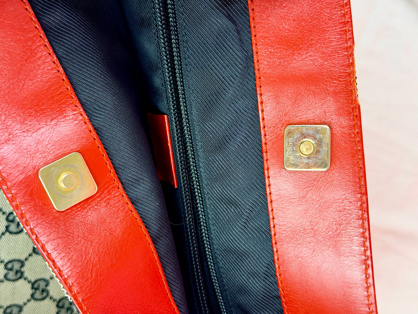 Gucci Red/Navy Supreme Tote