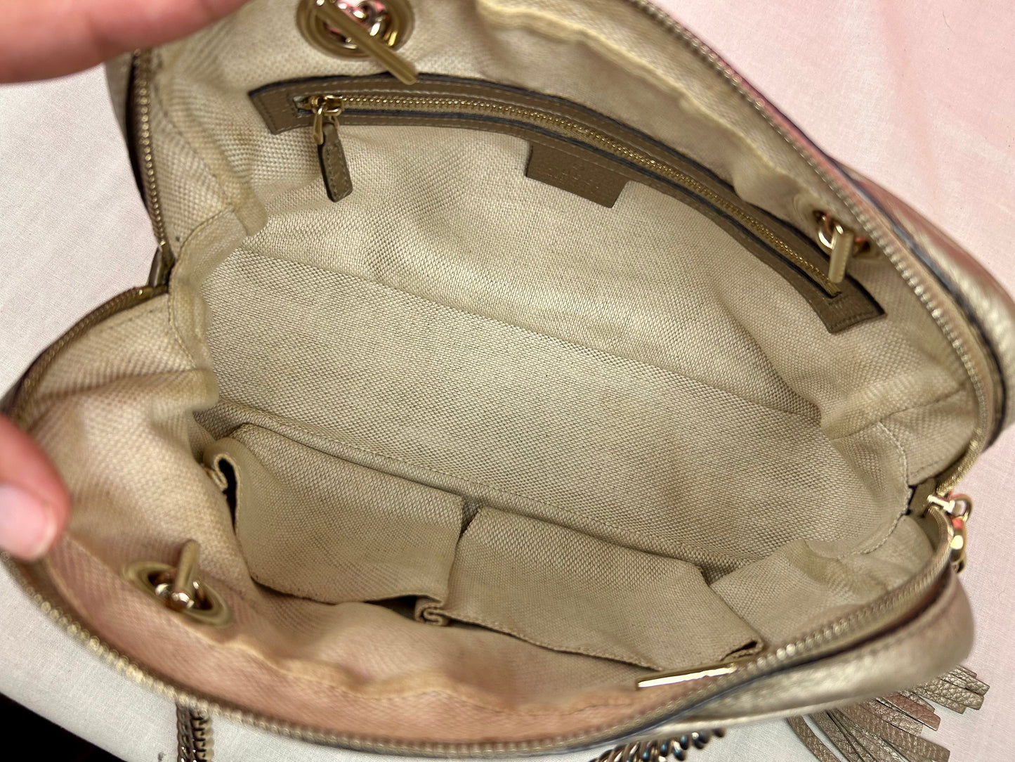 Bronze Gucci Soho Chain Shoulder Bag