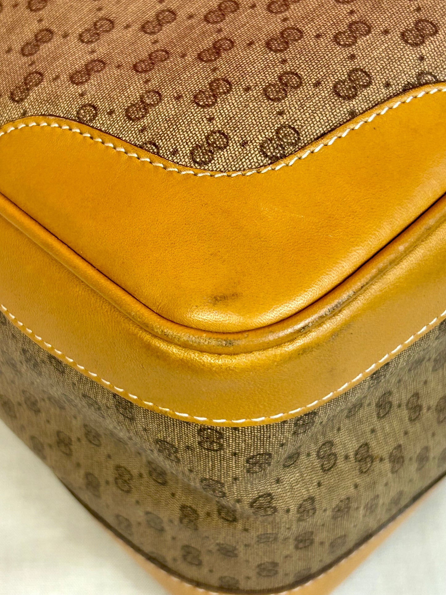 Yellow Micro Gucci Two-Way Shoulder Bag