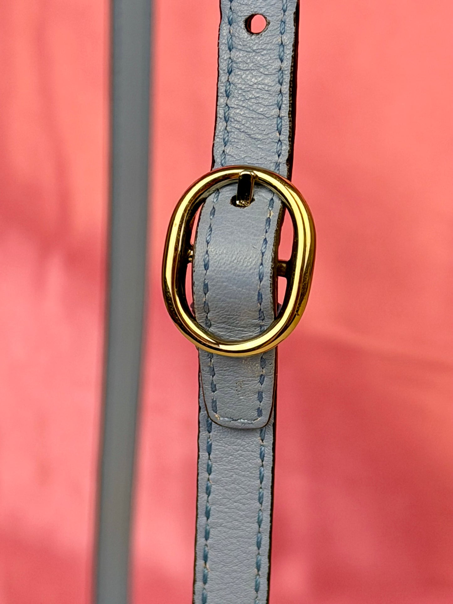 Blue Microguccimissia Wallet on Strap