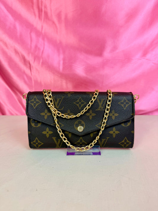 Sarah Wallet NM in Monogram/Brown