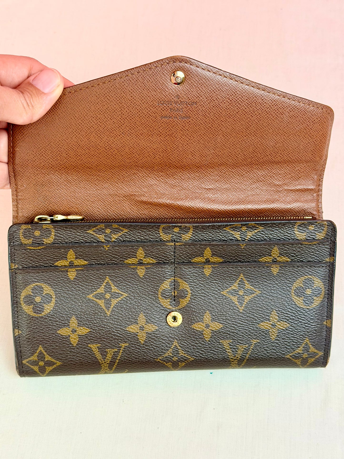 Sarah Wallet NM in Monogram/Brown