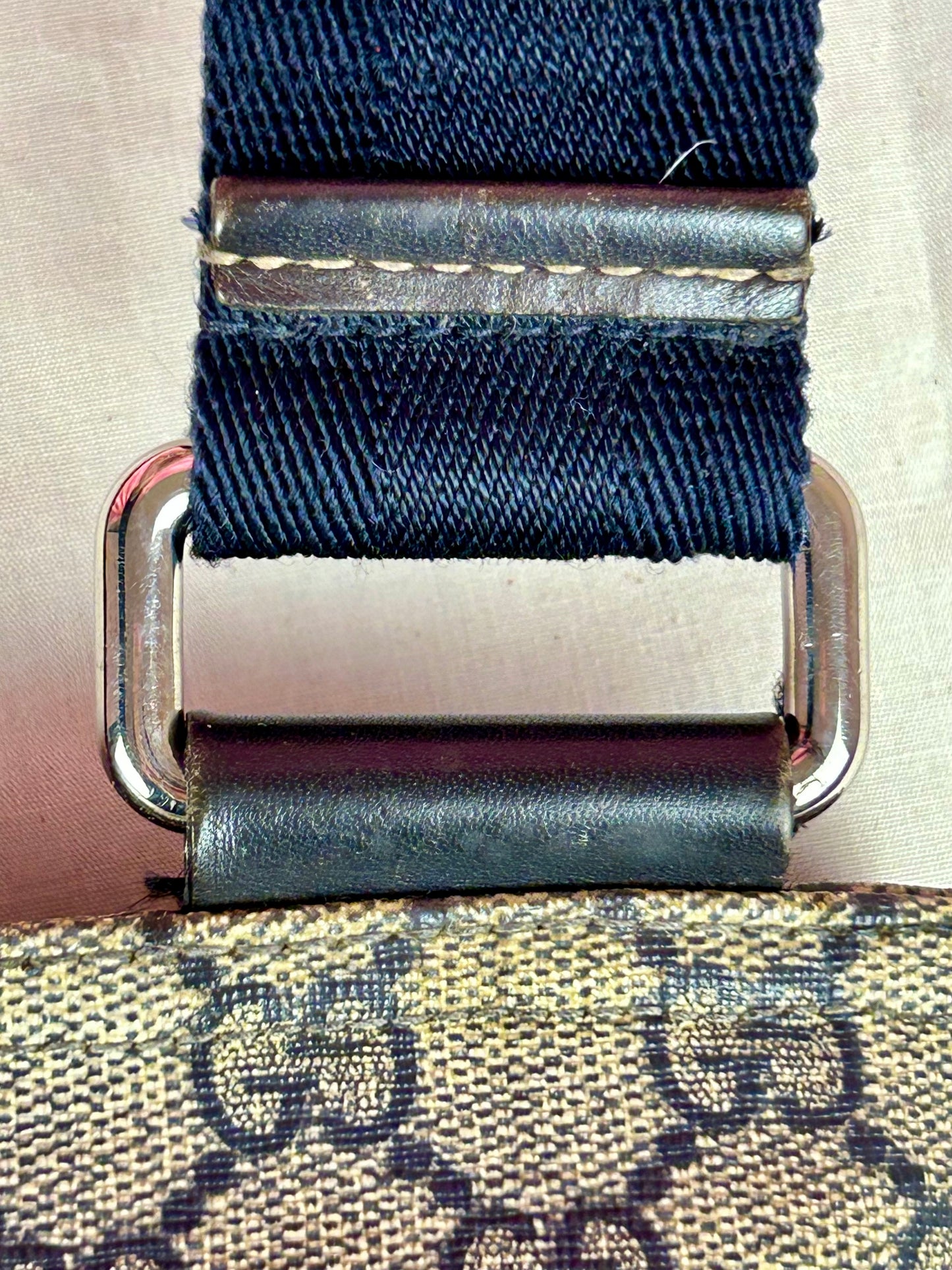 Large Navy Gucci Supreme Crossbody