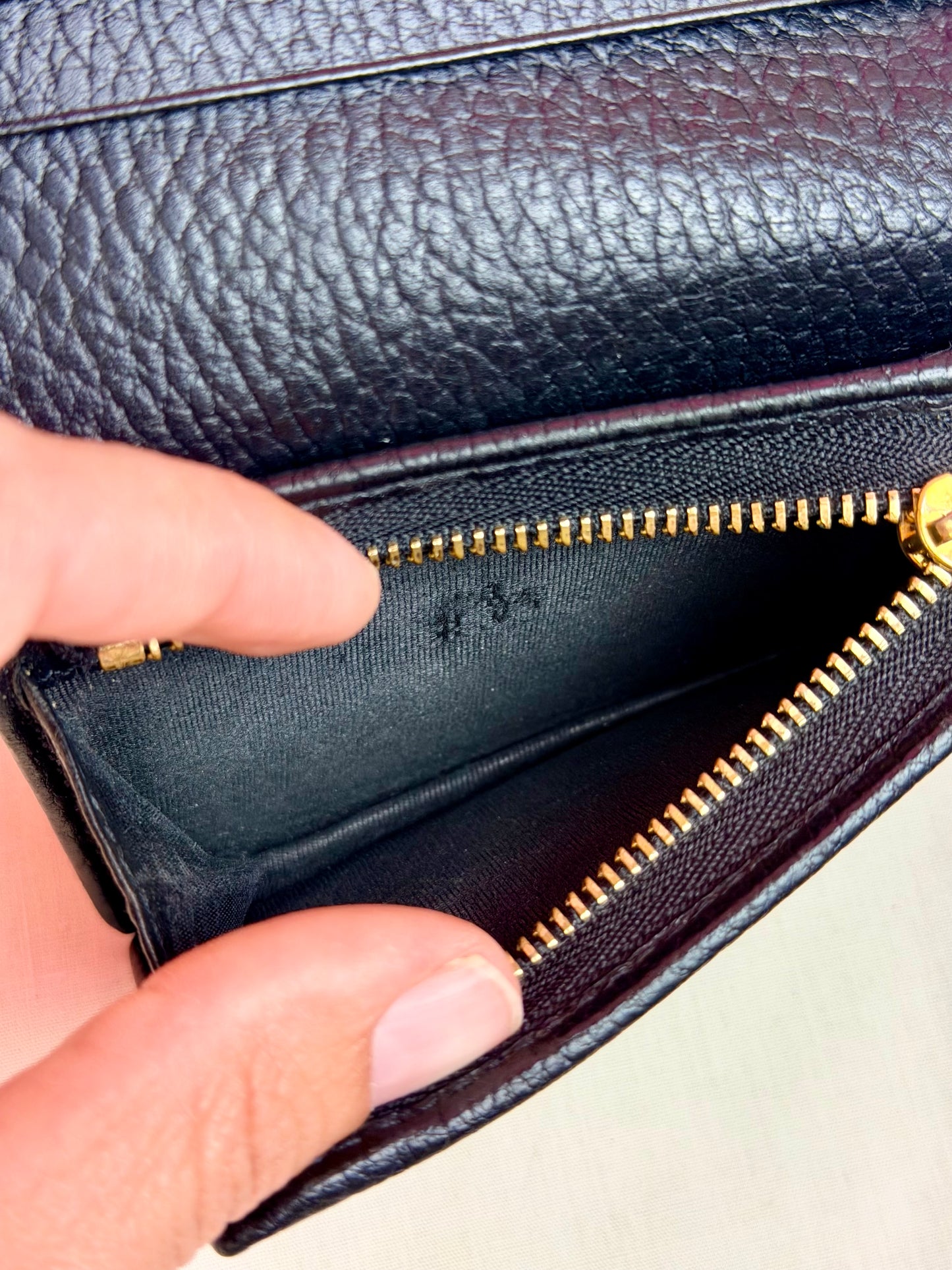 Black Gucci Marmont Compact Wallet
