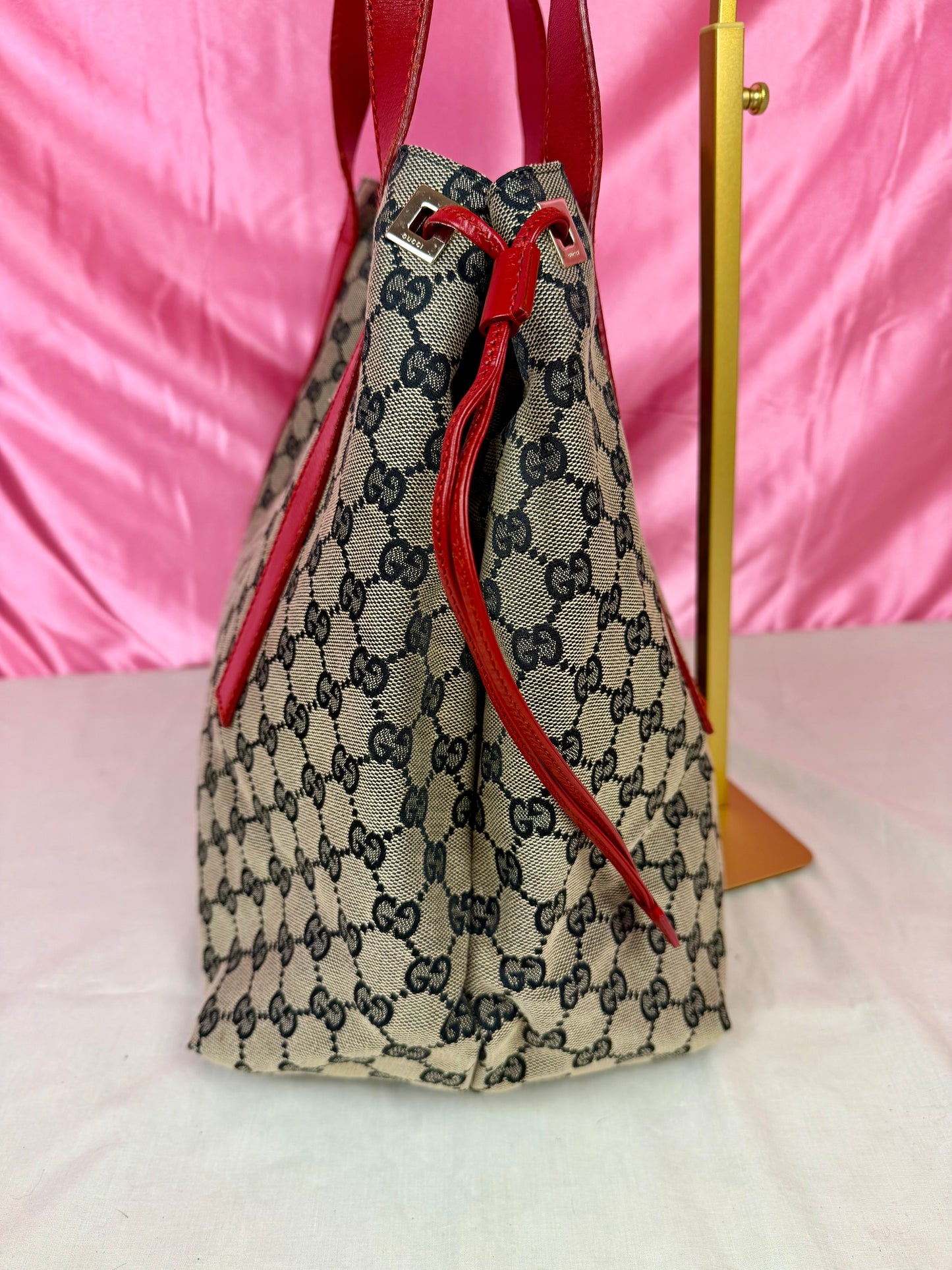 Gucci Red/Navy Supreme Tote