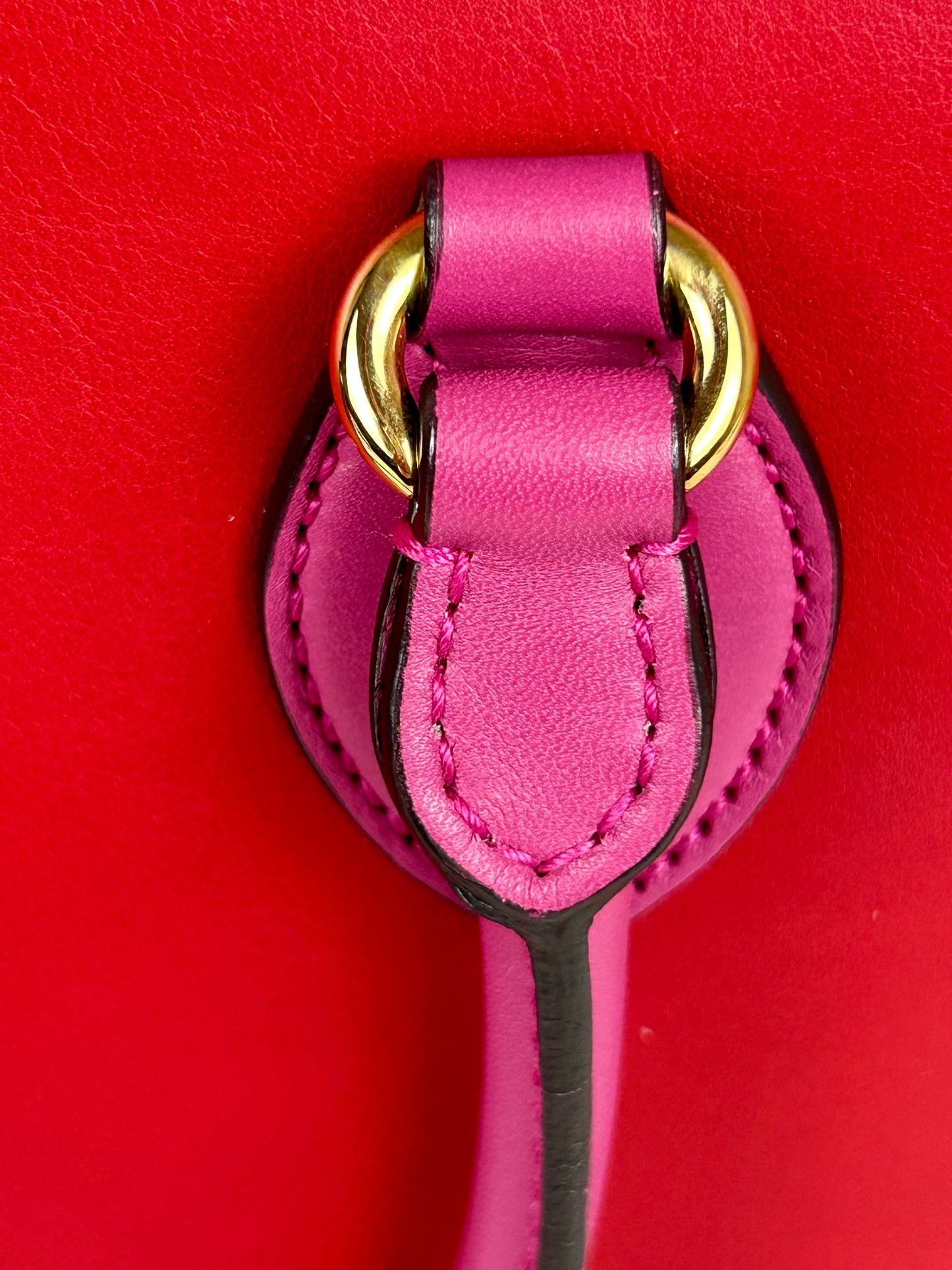 Gucci Red and Pink Open Top Tote