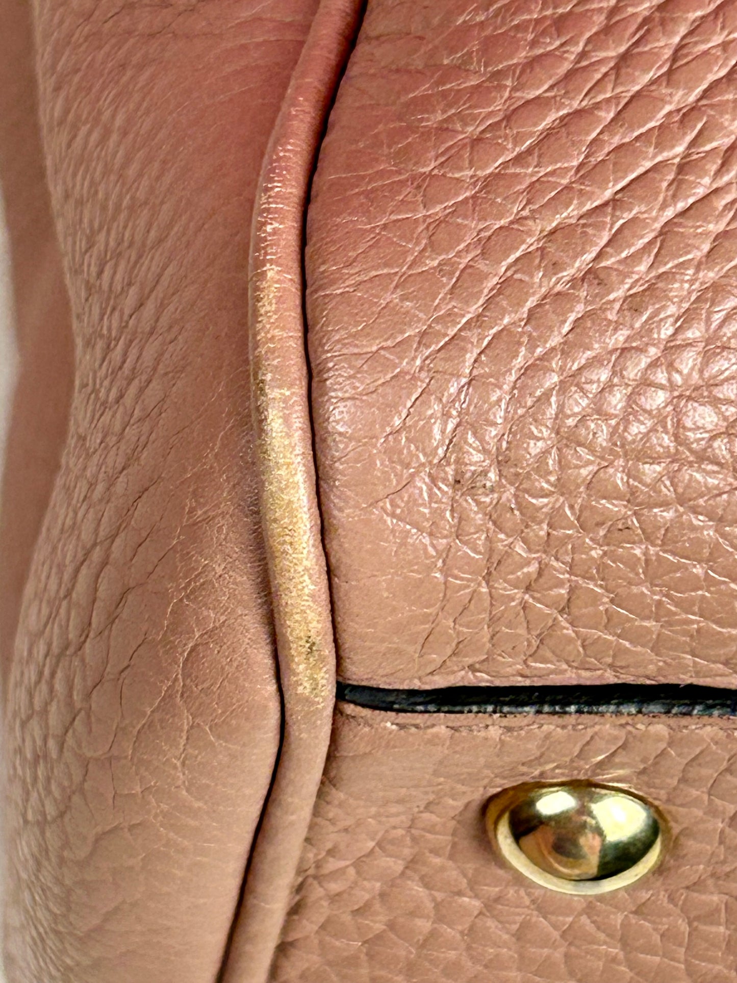 Mauve Gucci Bamboo Handle Two-Way
