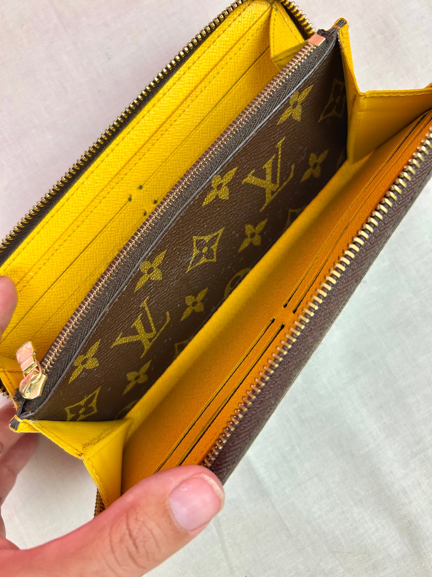 Louis Vuitton Clemence Wallet Monogram/Yellow