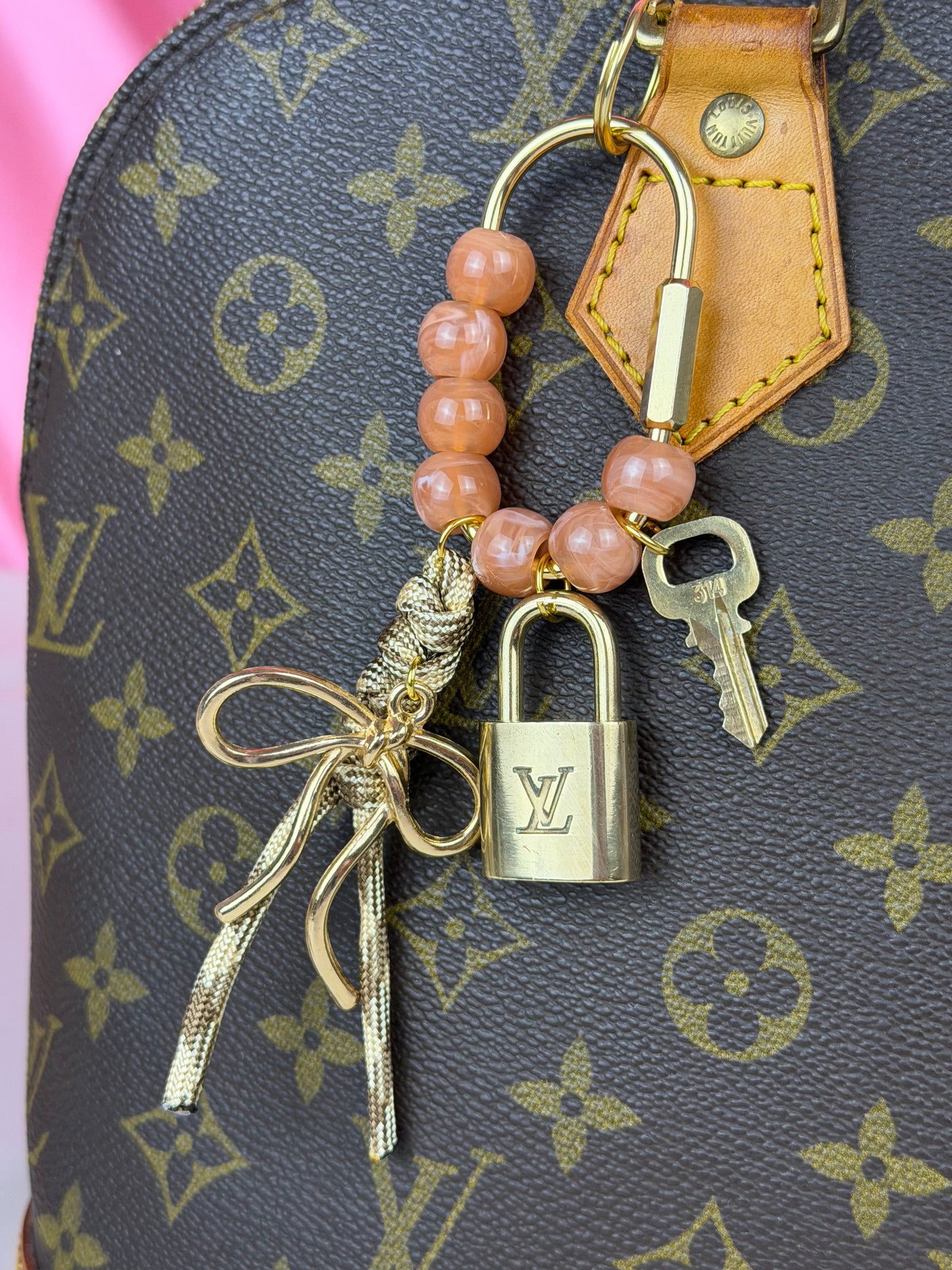 Lock and Key Bag Charm