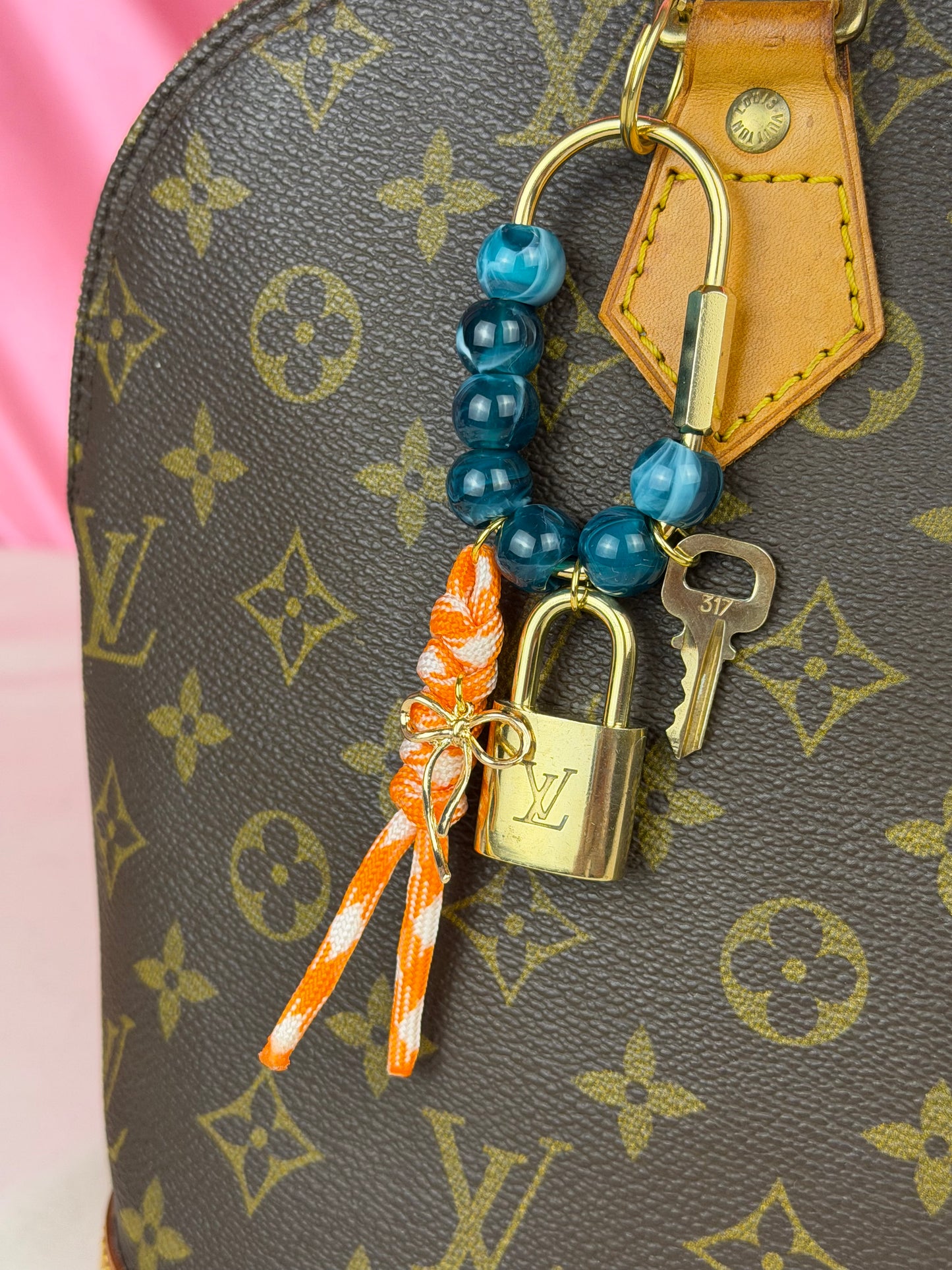 Lock and Key Bag Charm