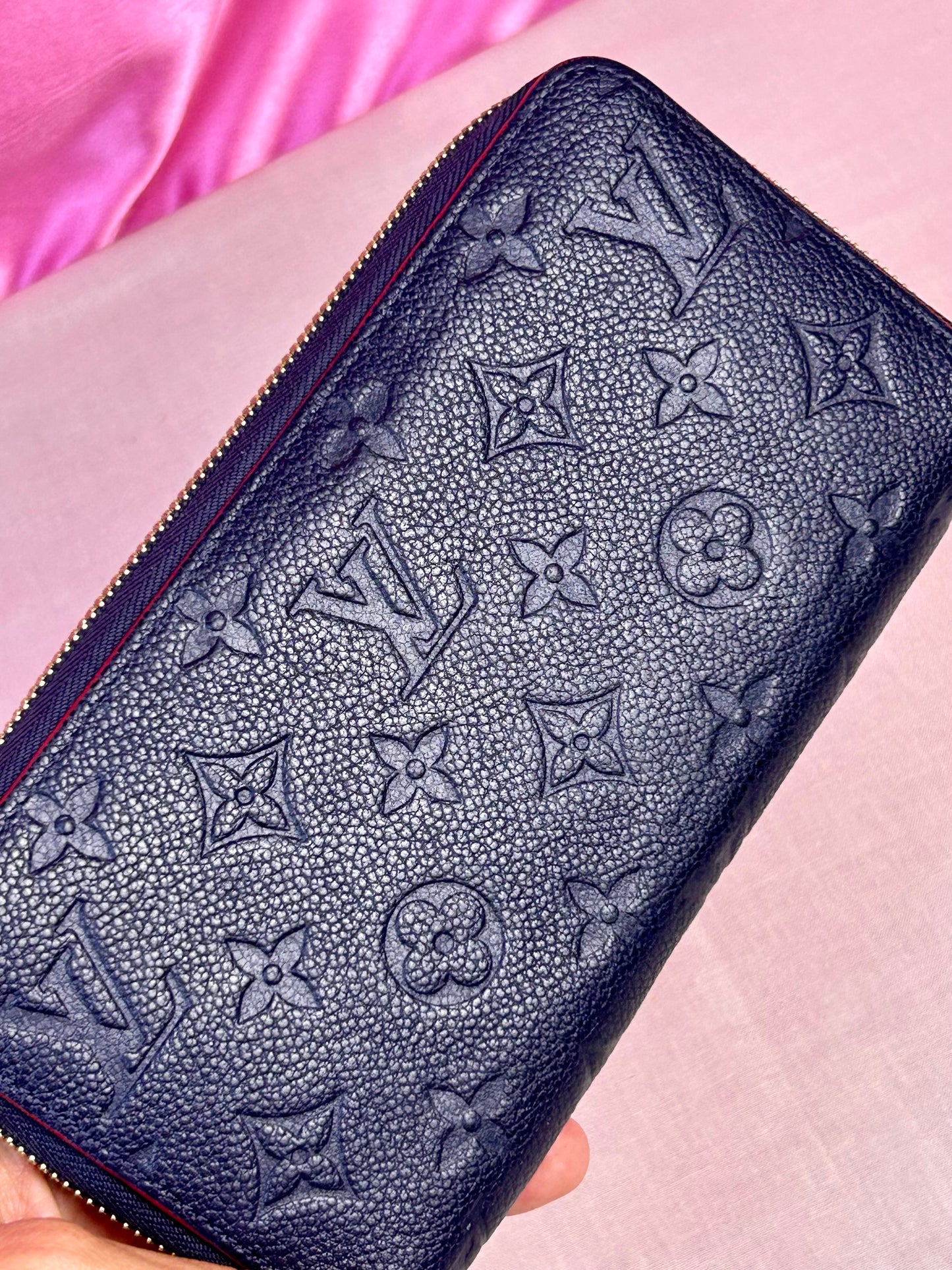 Navy Empreinte Zippy Wallet