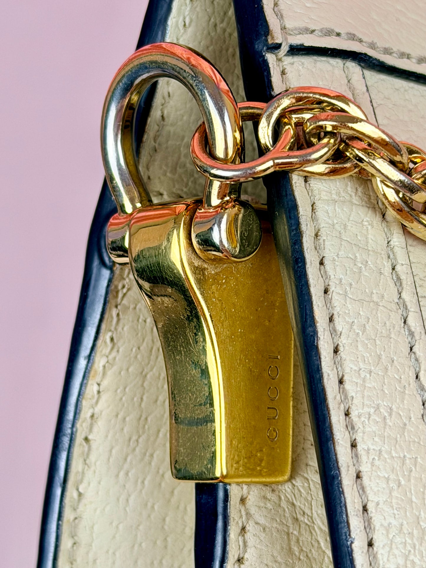 Cream Gucci Ophedia Chain Shoulder Bag