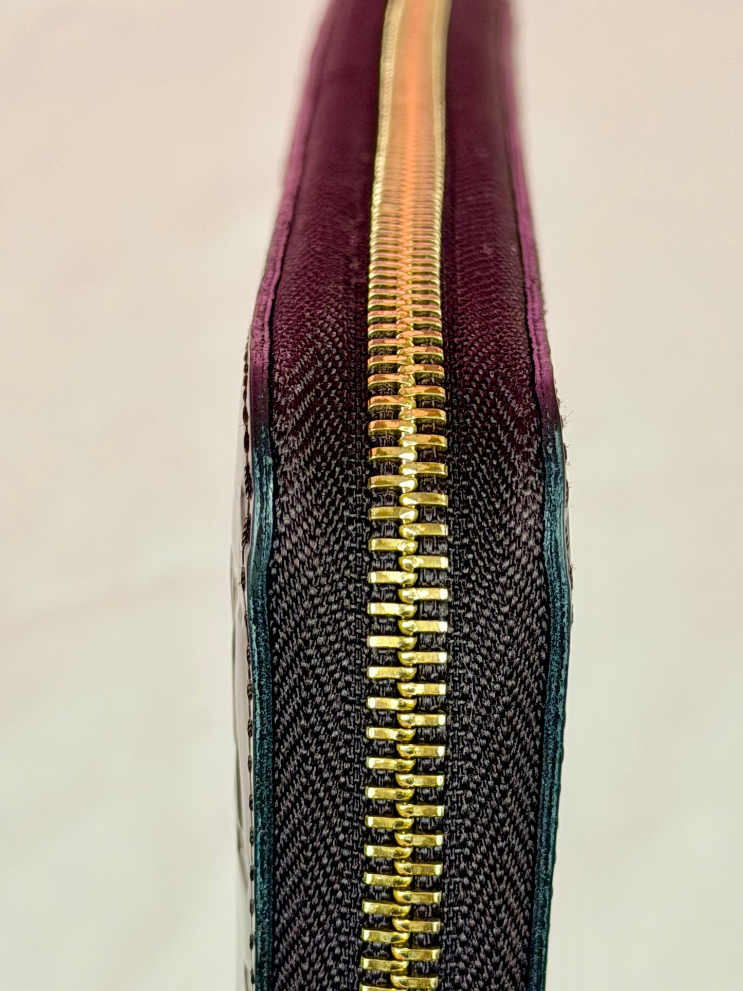 Purple Vernis Zippy Wallet