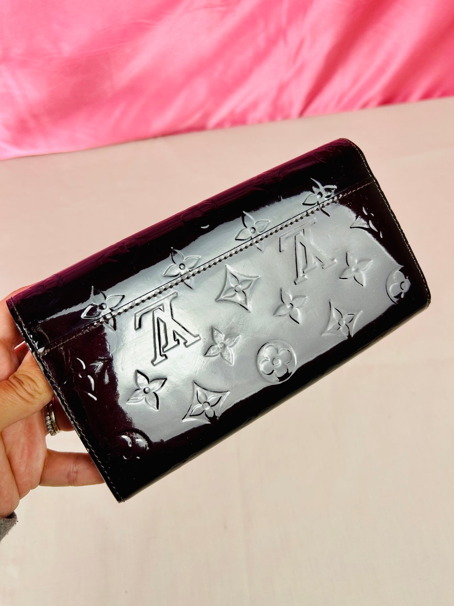 Dark Plum Vernis Sarah Wallet